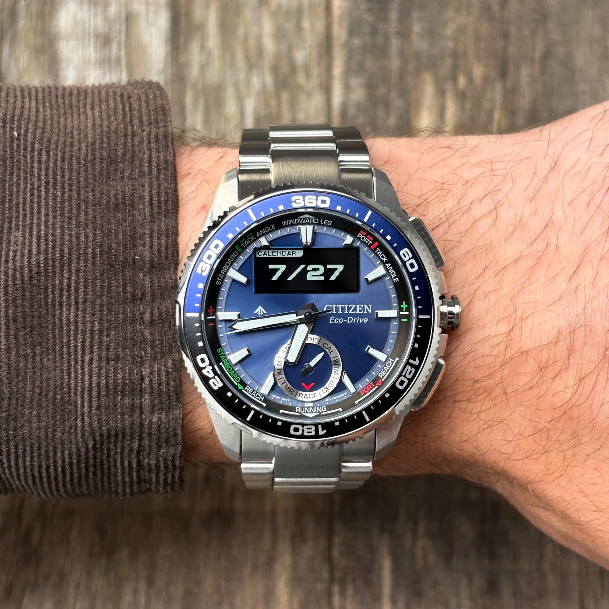 Citizen JV3006-50L Promaster Promaster Marine Wave Tracker zegarek męski sportowy szafirowe - miniatura 9