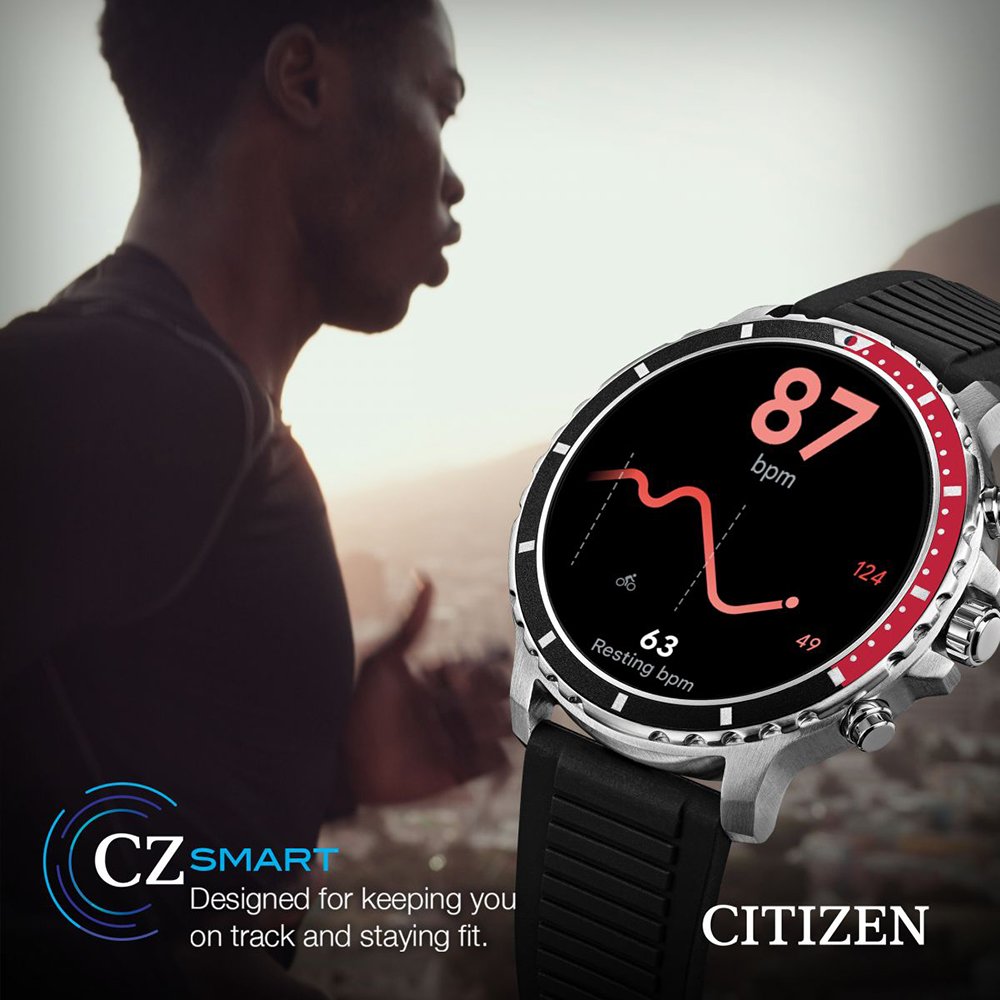 Citizen MX0000-07X zegarek srebrny sportowy CZ Smart pasek - miniatura 5