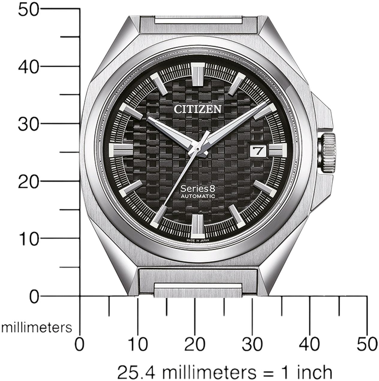 Citizen NB6050-51E zegarek srebrny klasyczny Series 8 bransoleta - miniatura 5