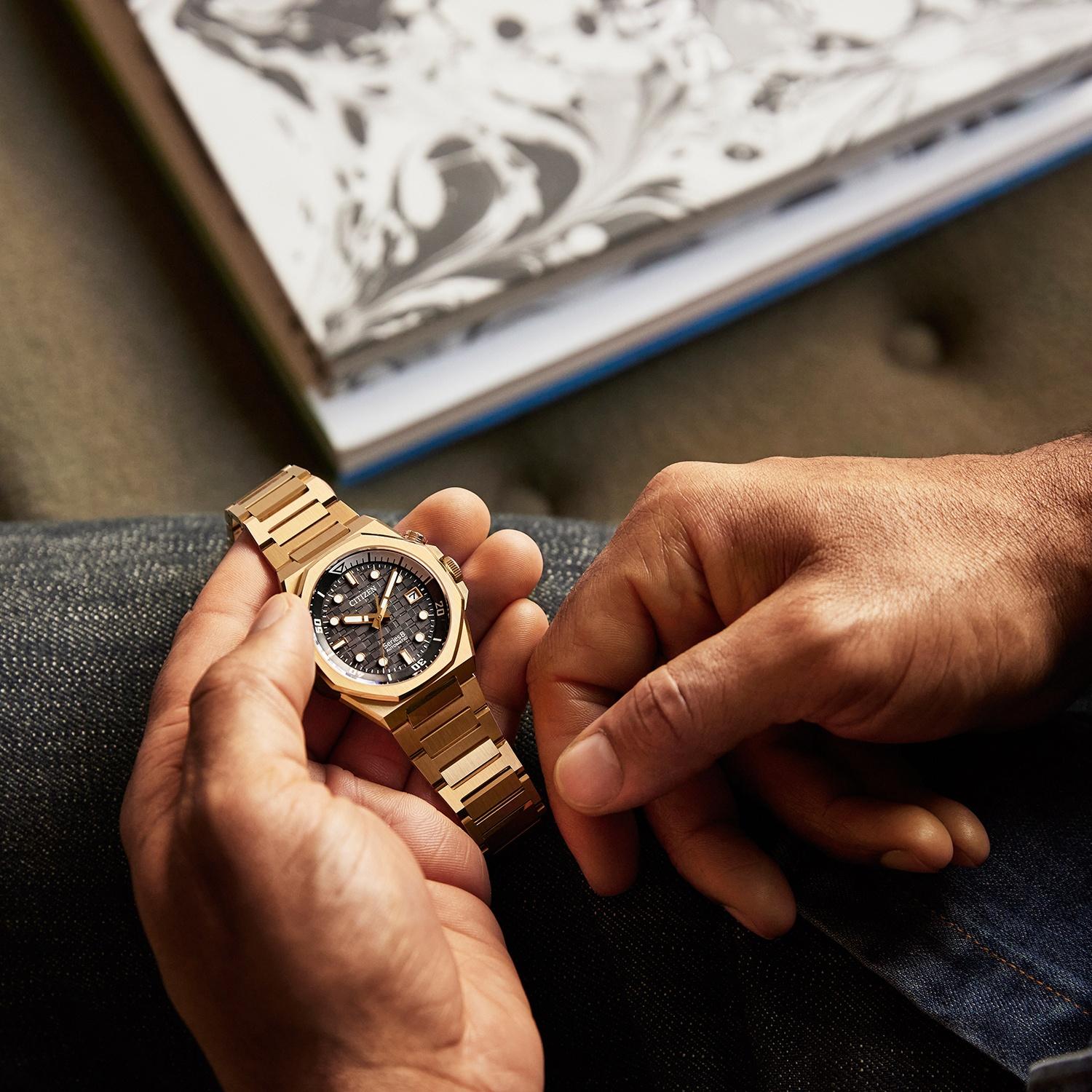 Citizen NB6069-53H Series 8 890 Series 8 elegancki zegarek różowe złoto - miniatura 9