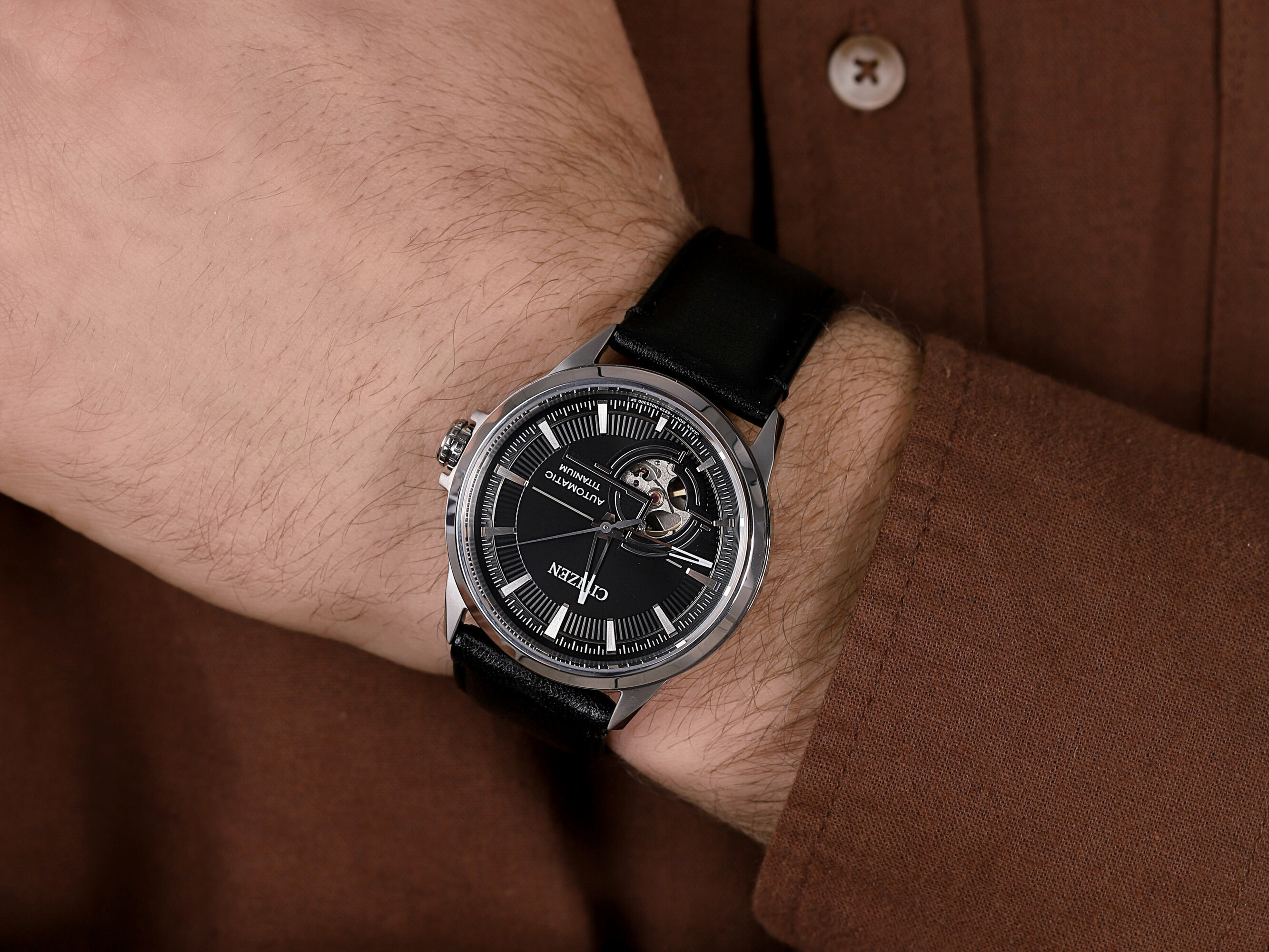 Citizen NH9120-11E zegarek szary klasyczny Titanium pasek - miniatura 4