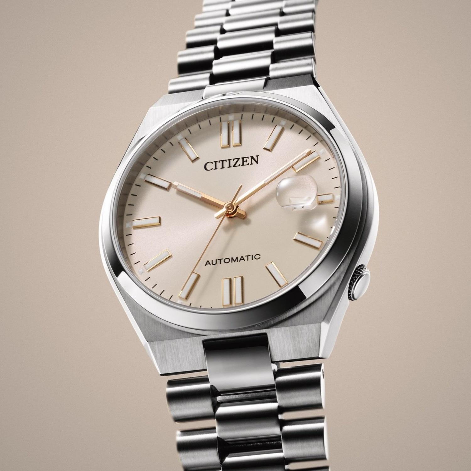 Citizen NJ0151-88W Tsuyosa Beige Automatic Classic Sapphire Automat klasyczny zegarek srebrny - miniatura 9