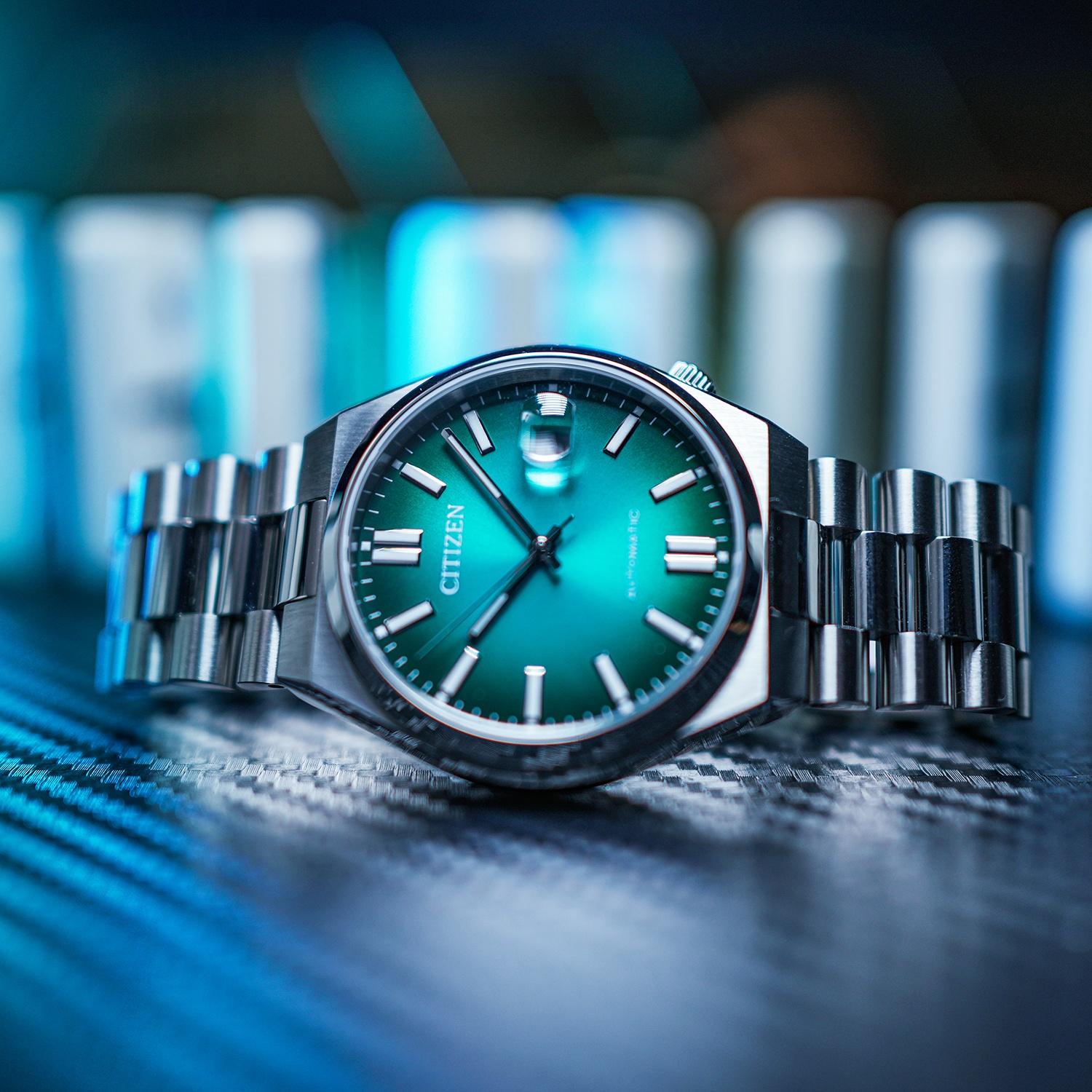 Citizen NJ0151-88X Tsuyosa Blue Gradient Automatic Classic Sapphire Automat klasyczny zegarek srebrny