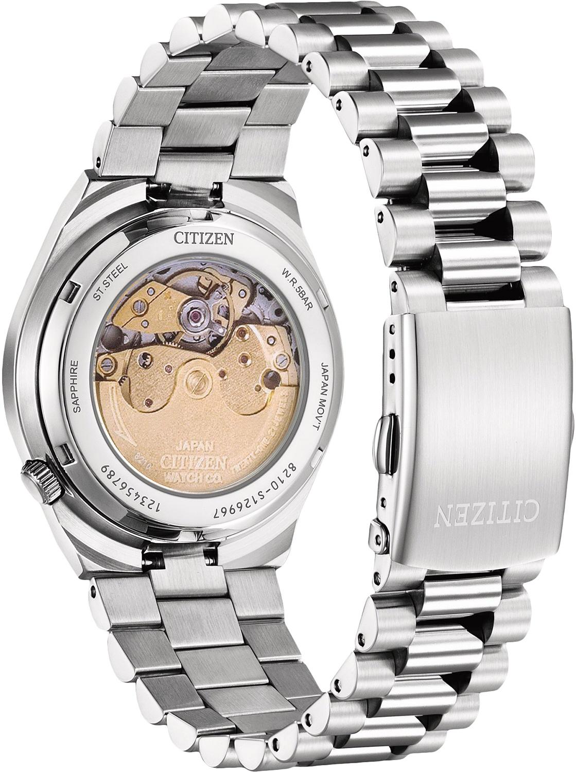 Citizen NJ0151-88X zegarek srebrny klasyczny Automat bransoleta