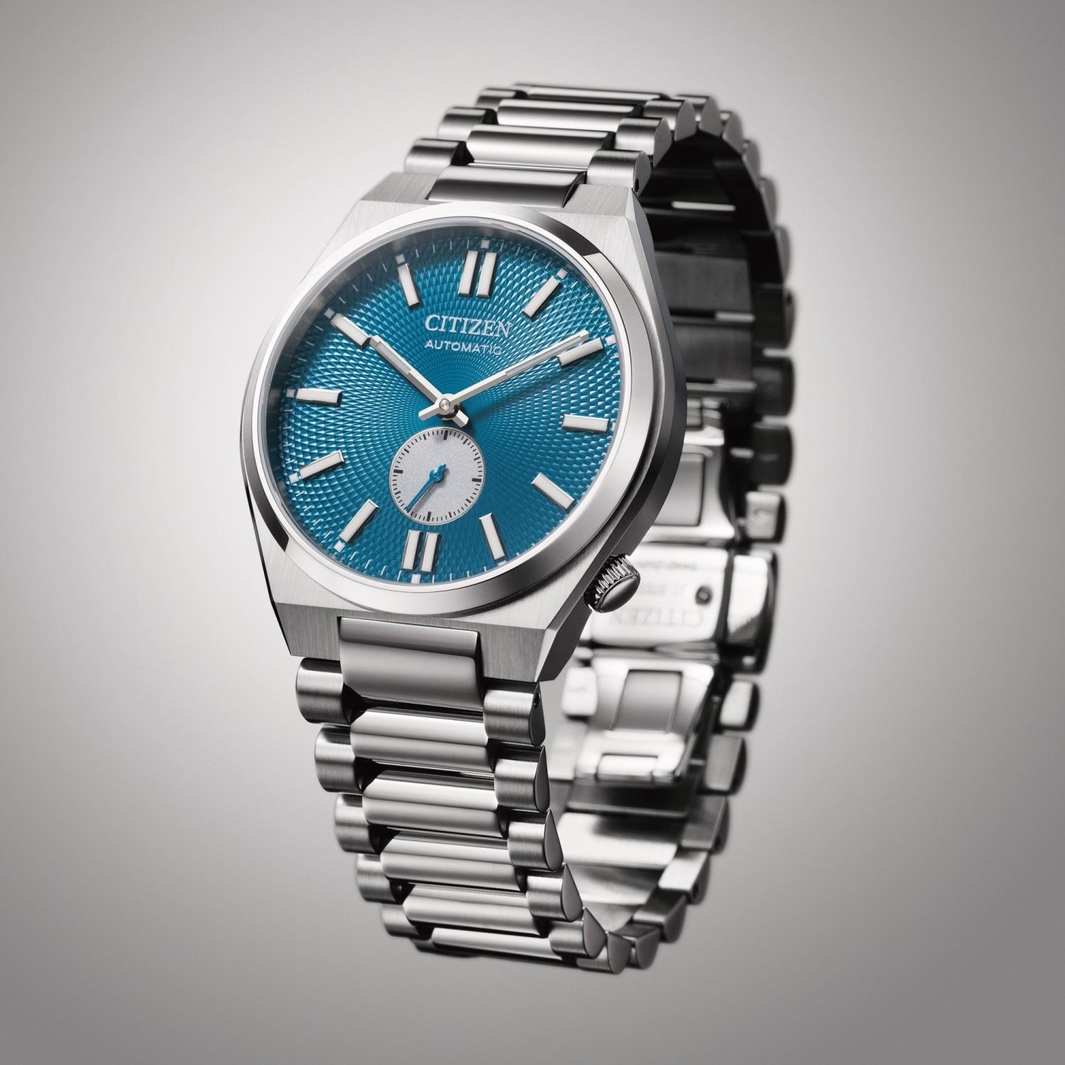 Citizen NK5010-51L Tsuyosa Blue Automatic Small Second Classic Sapphire zegarek klasyczny Automat - miniatura 5