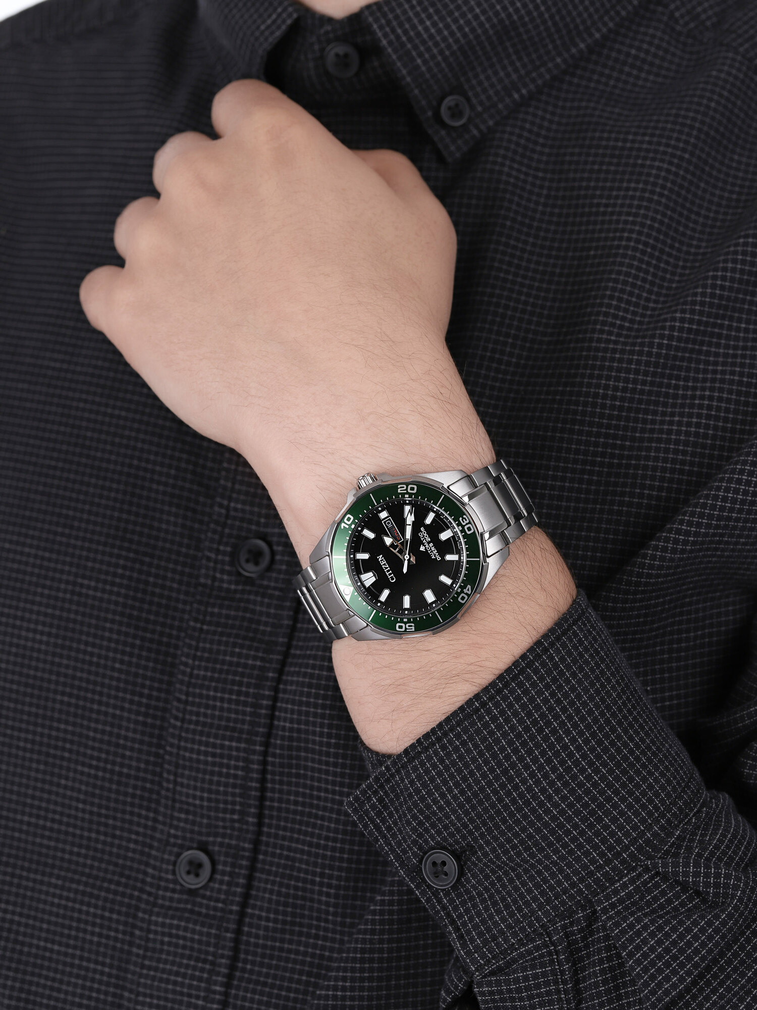 Citizen NY0071-81EE Divers 200m Promaster klasyczny zegarek srebrny - miniatura 3