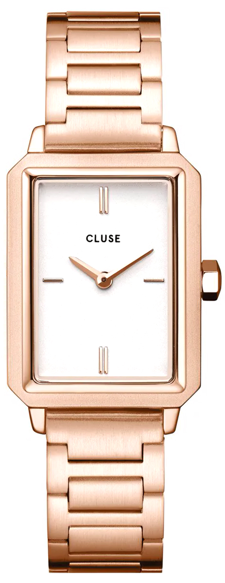 Cluse Fluette Steal White Rose Gold Gift Box CG11503