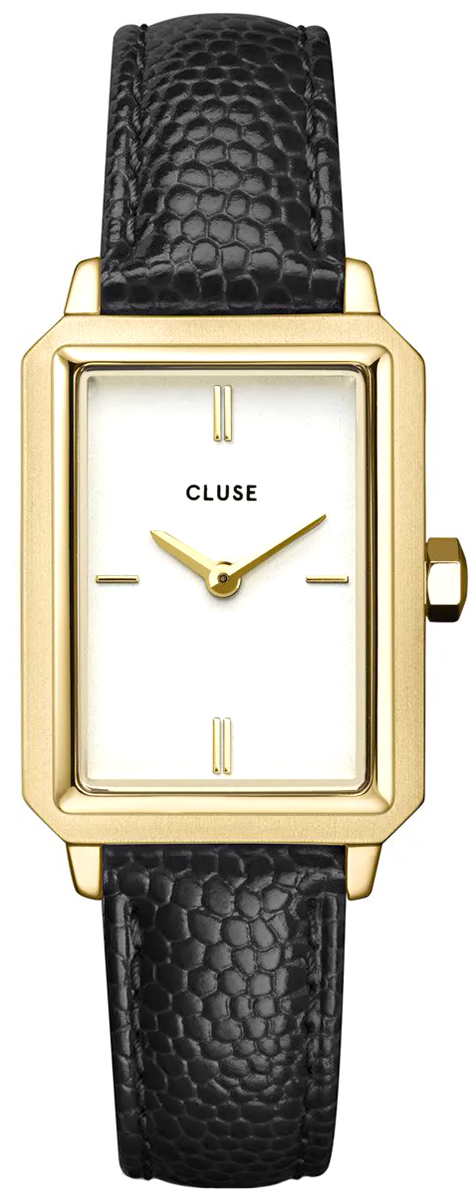 Cluse Fluette Leather Black Gold Gift Box CG11504
