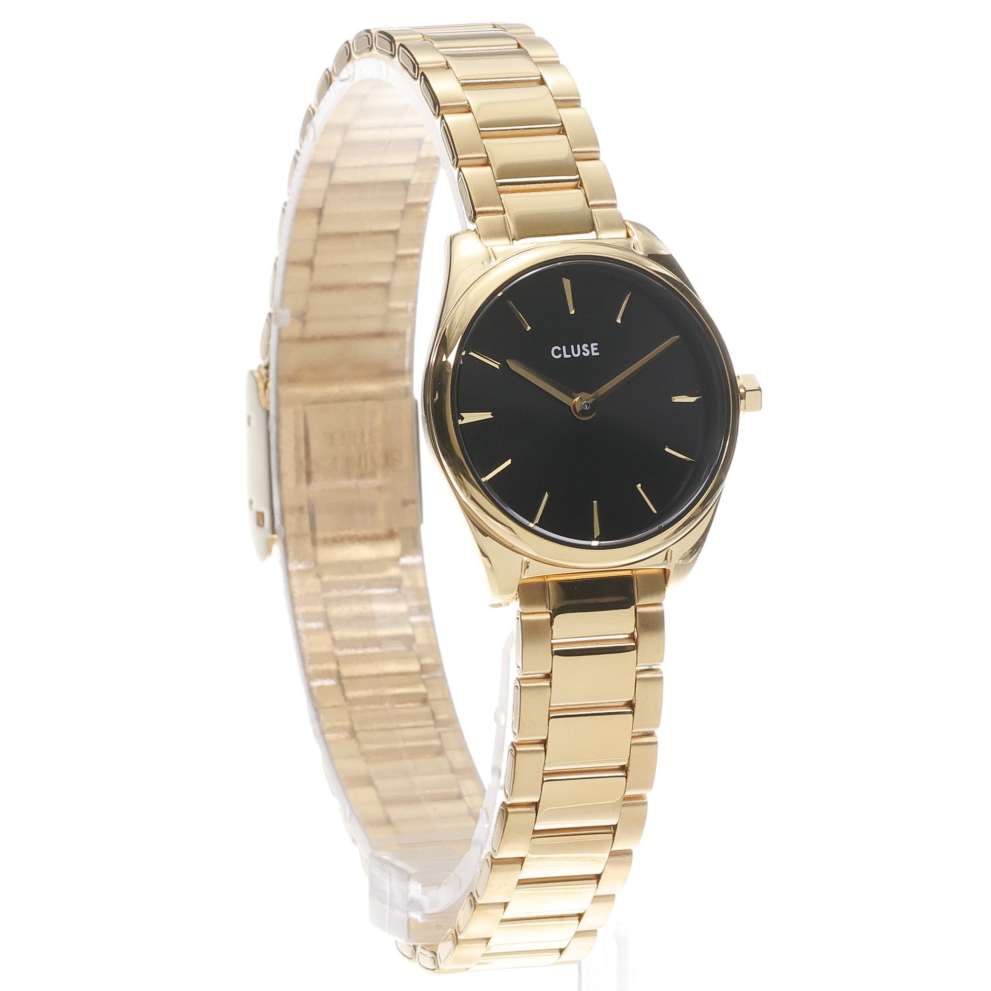 Cluse CG11701 Feroce Petite Gift Box Feroce Mini Watch Black Chain Bracelet Gold Colour zegarek damski fashion-modowy mineralne - miniatura 3