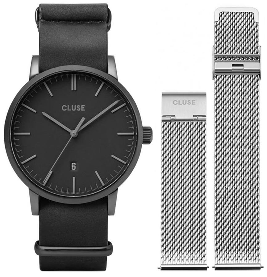 Cluse Gift box Aravis Watch Black Colour And Mesh CG20903