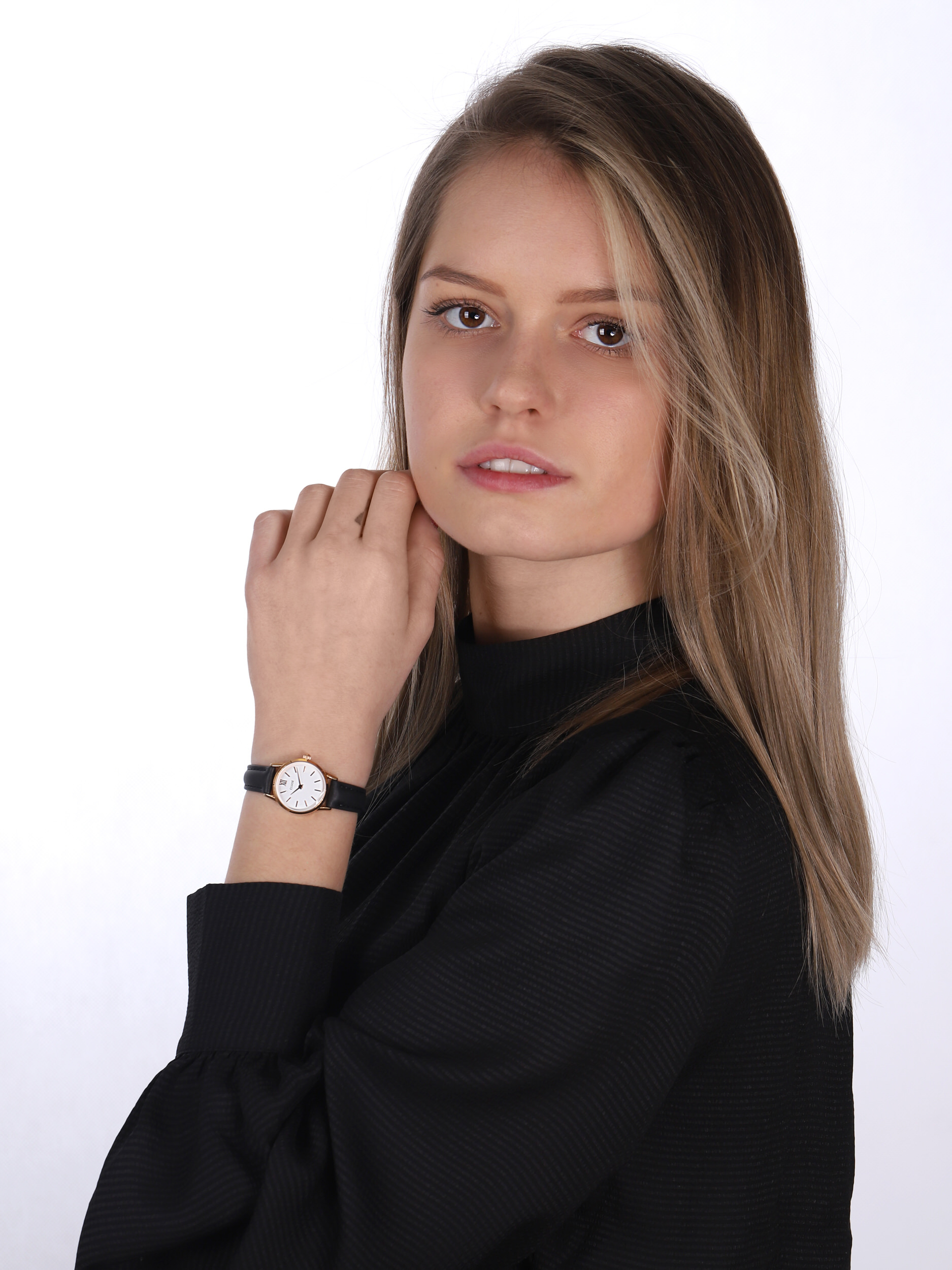 Cluse CL50008 La Vedette Rose Gold White/Black zegarek damski klasyczny mineralne - miniatura 2