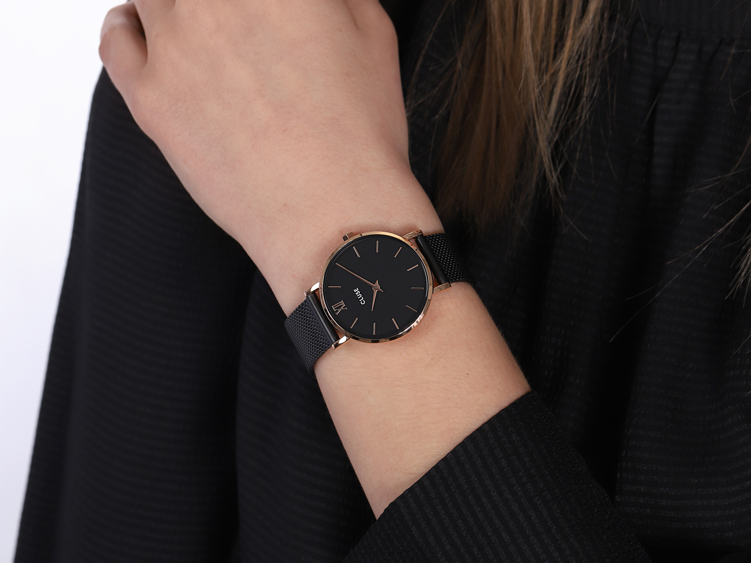 Cluse CW0101203024 Rose Gold/Black zegarek klasyczny Minuit - miniatura 4