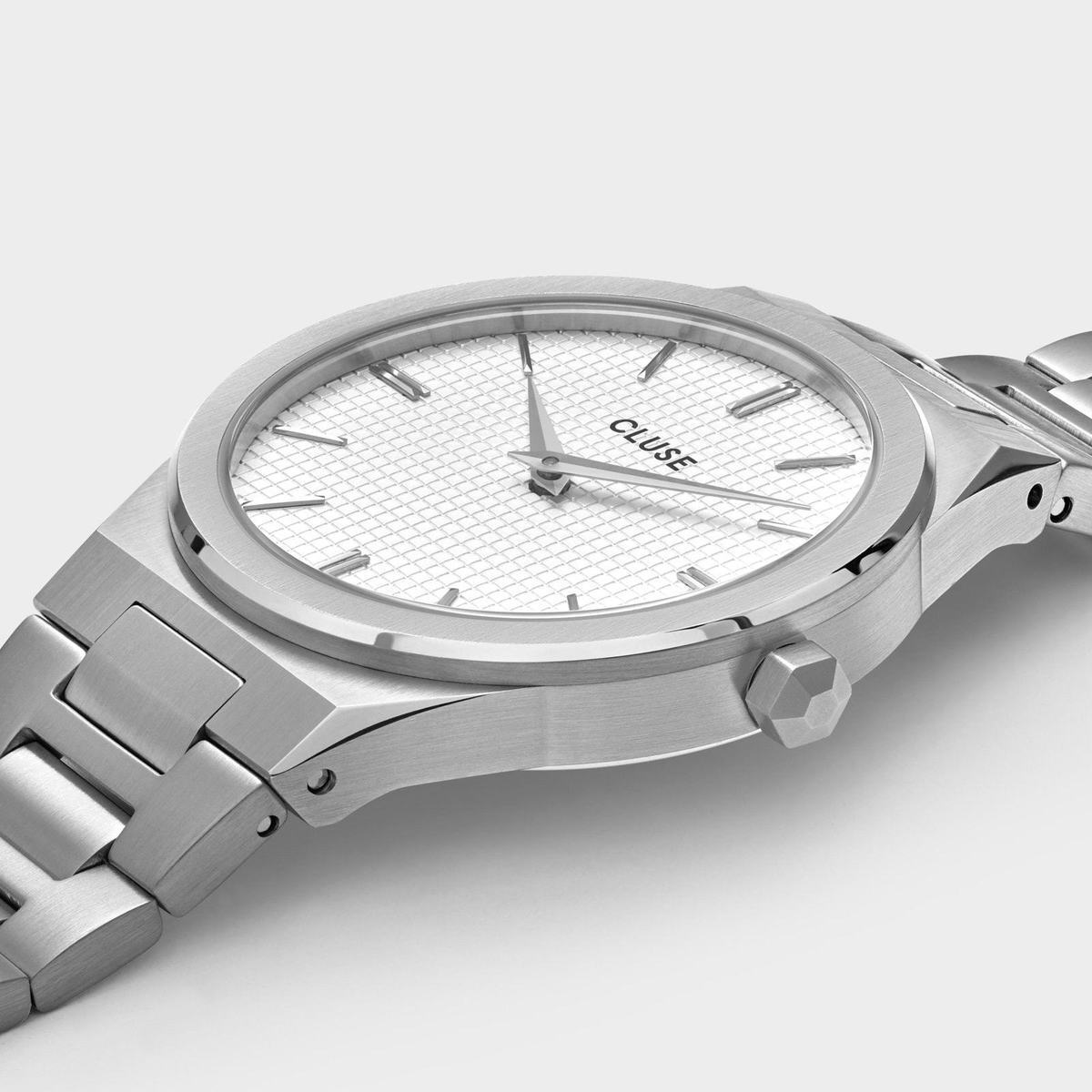 Cluse CW0101210003 bransoleta Steel White, Silver Colour Vigoureux klasyczny zegarek srebrny - miniatura 5