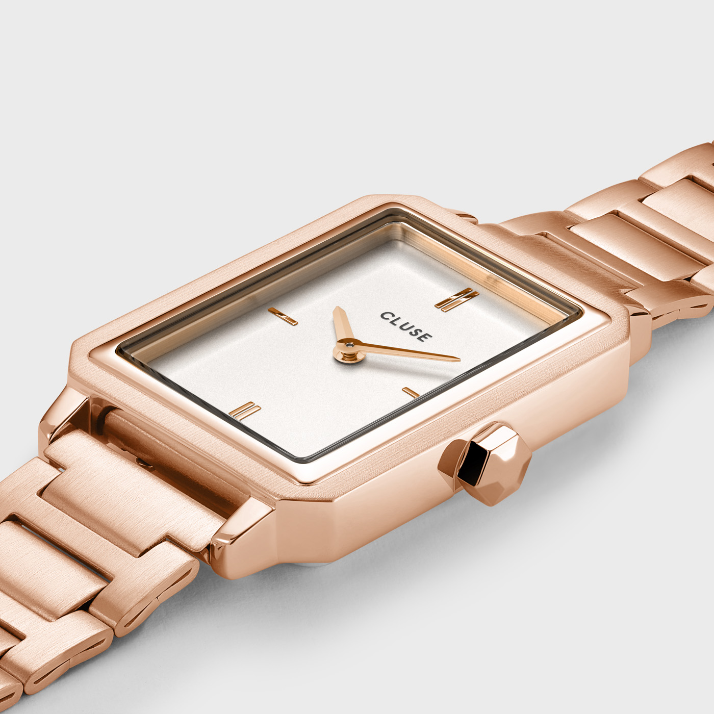 Cluse CW11503 Steel Off White/Rose Gold zegarek klasyczny Fluette - miniatura 3