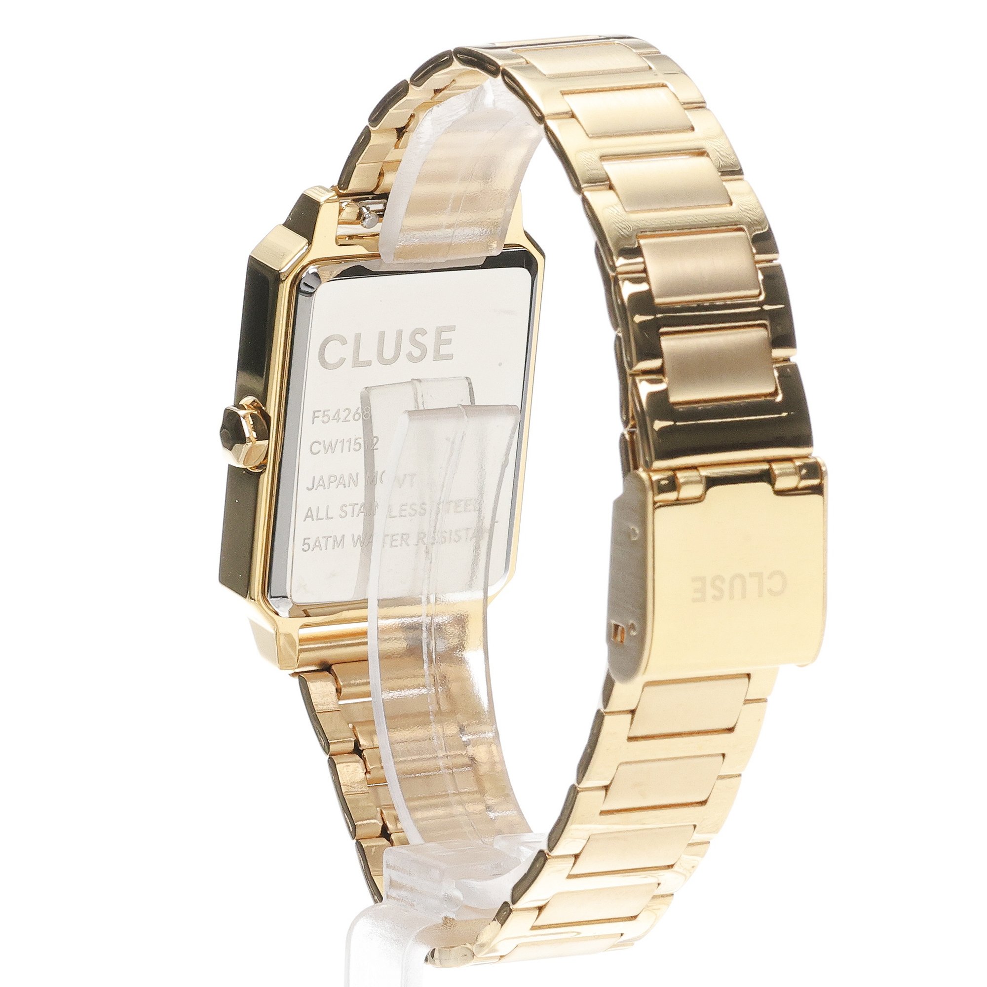 Cluse CW11512 Fluette Fluette Steel Texture Black-Gold zegarek damski klasyczny mineralne - miniatura 4