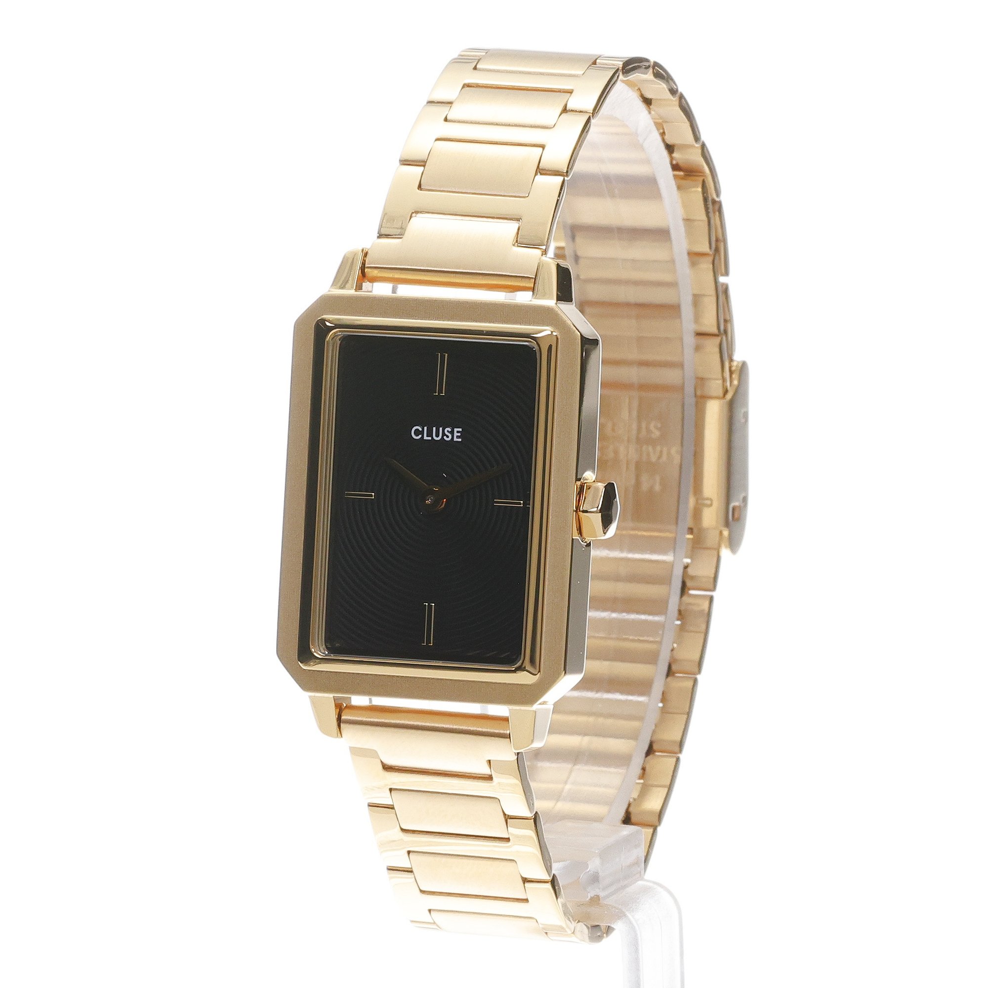 Cluse CW11512 Fluette Steel Texture Black-Gold Fluette klasyczny zegarek złoty - miniatura 2