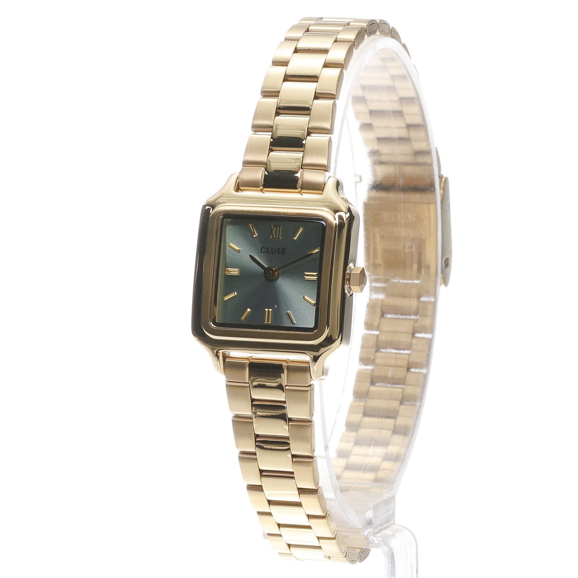 Cluse CW15505 Gracieuse Gracieuse Mini Steel Sage Green Gold zegarek damski klasyczny mineralne - miniatura 2