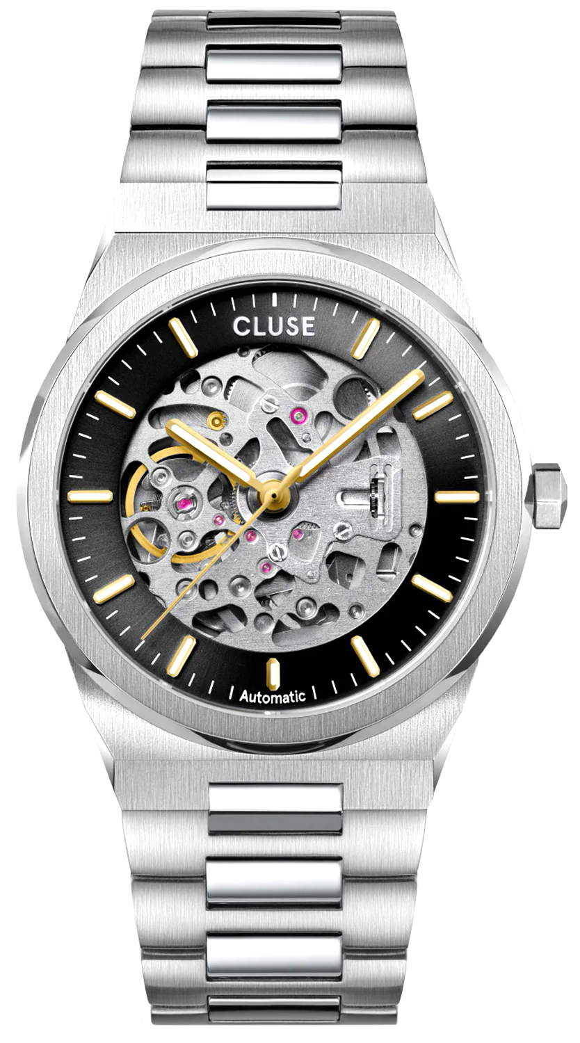 Cluse Vigoureux Steel Automatic Black Silver CW24104
