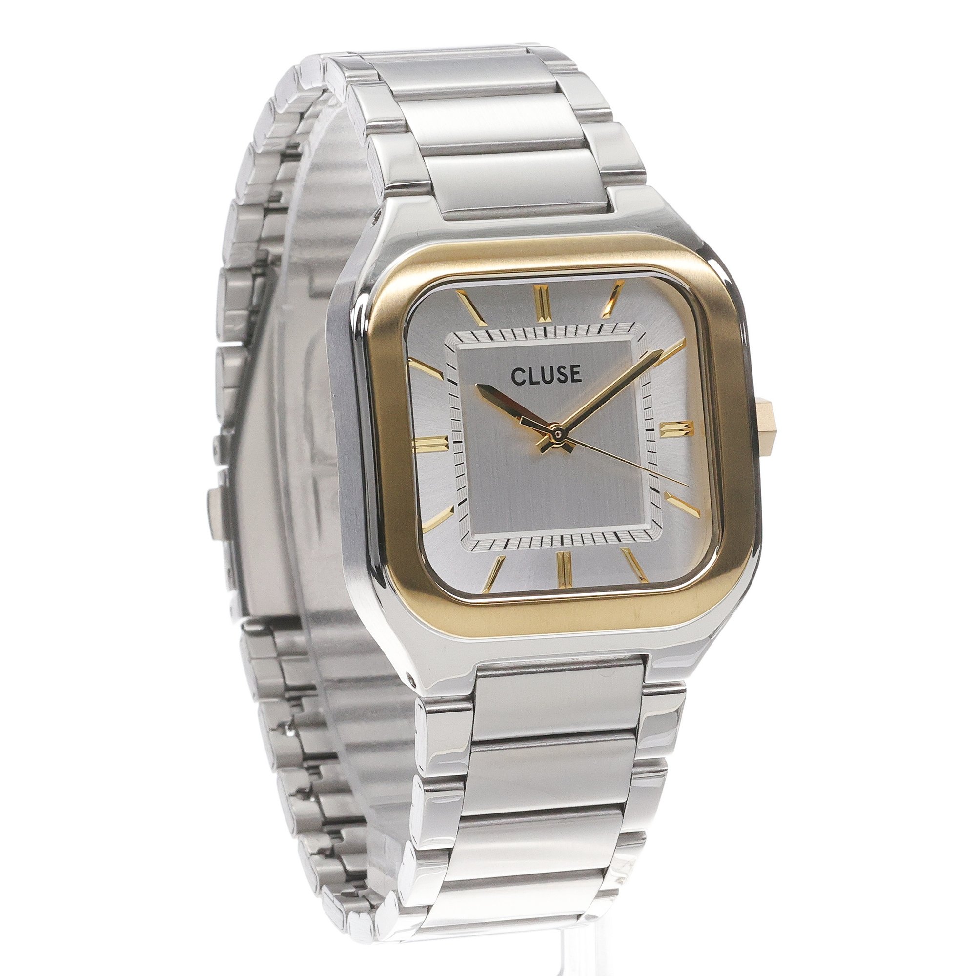 Cluse CW25704 Quadrus Quadrus Steel Silver Two Tone zegarek męski klasyczny mineralne - miniatura 3