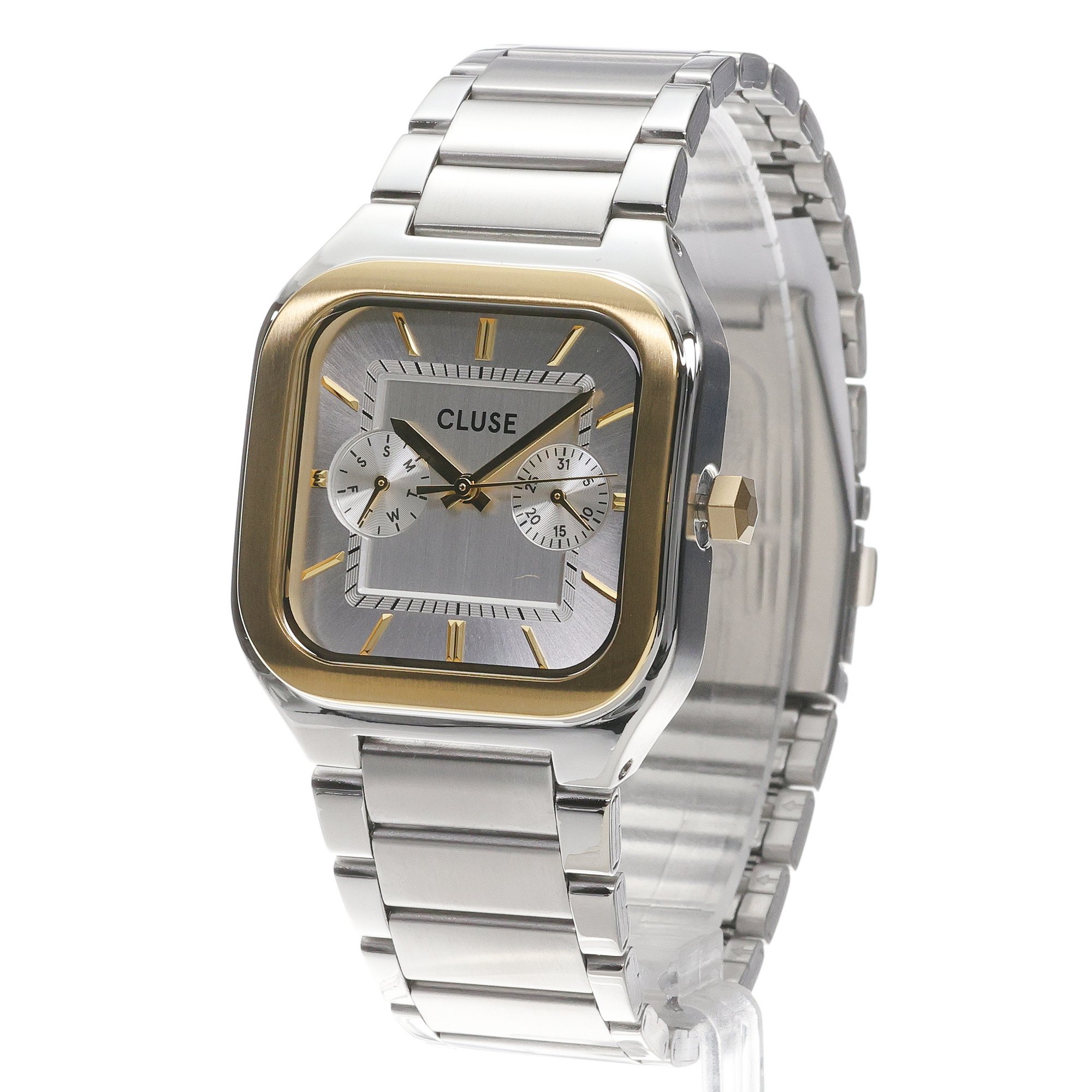 Cluse CW26201 Quadrus Quadrus Multifunction Steel Silver Two Tone zegarek męski klasyczny mineralne