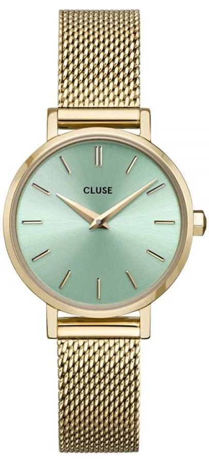 Cluse CW0101211002 La Boheme Mesh La Bohème Petite Mesh Green Gold - zdjęcie 1