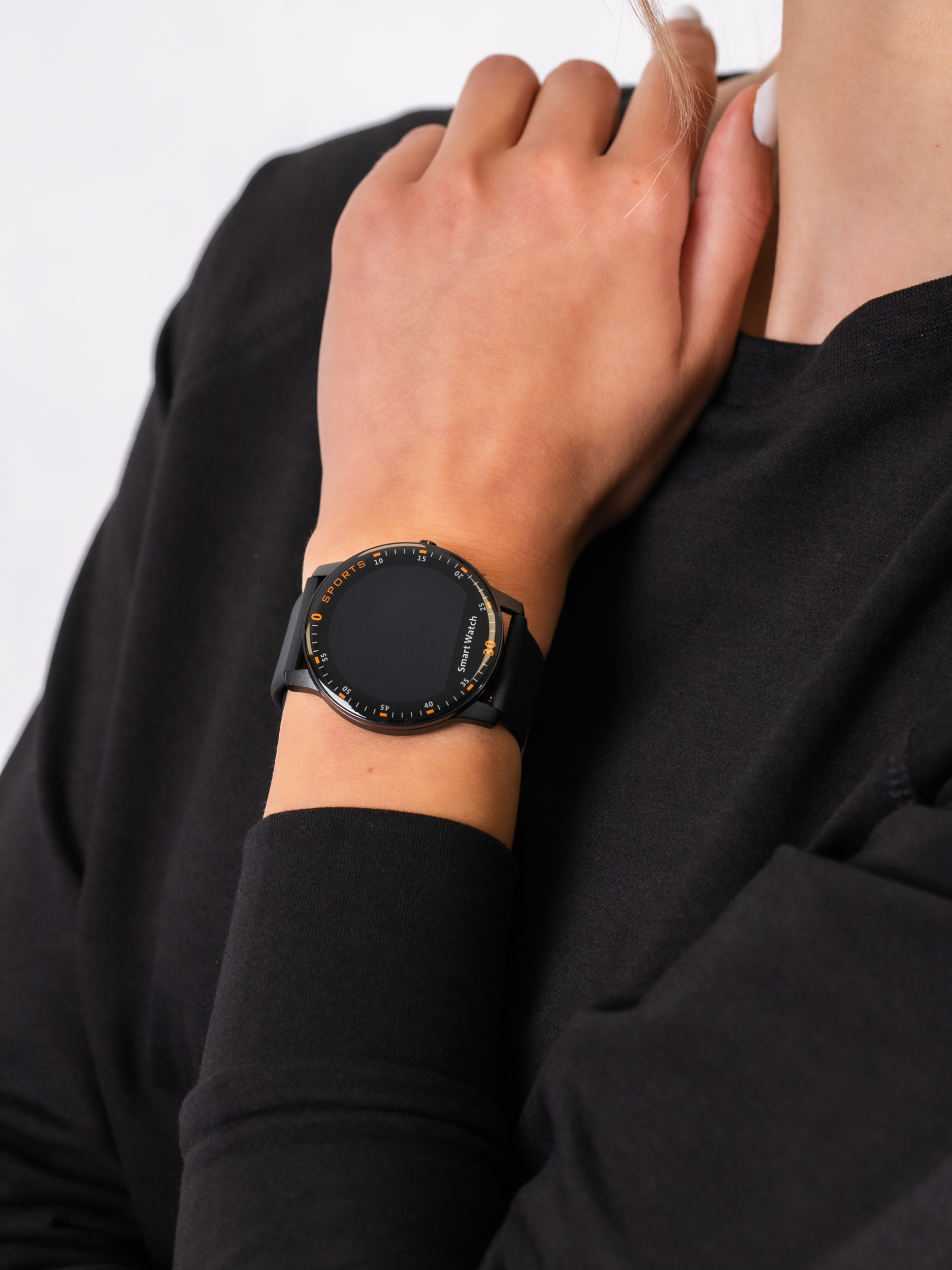 zegarek Garett 5903246286502 Smartwatch Garett Lady Lira czarny damski z krokomierz Damskie