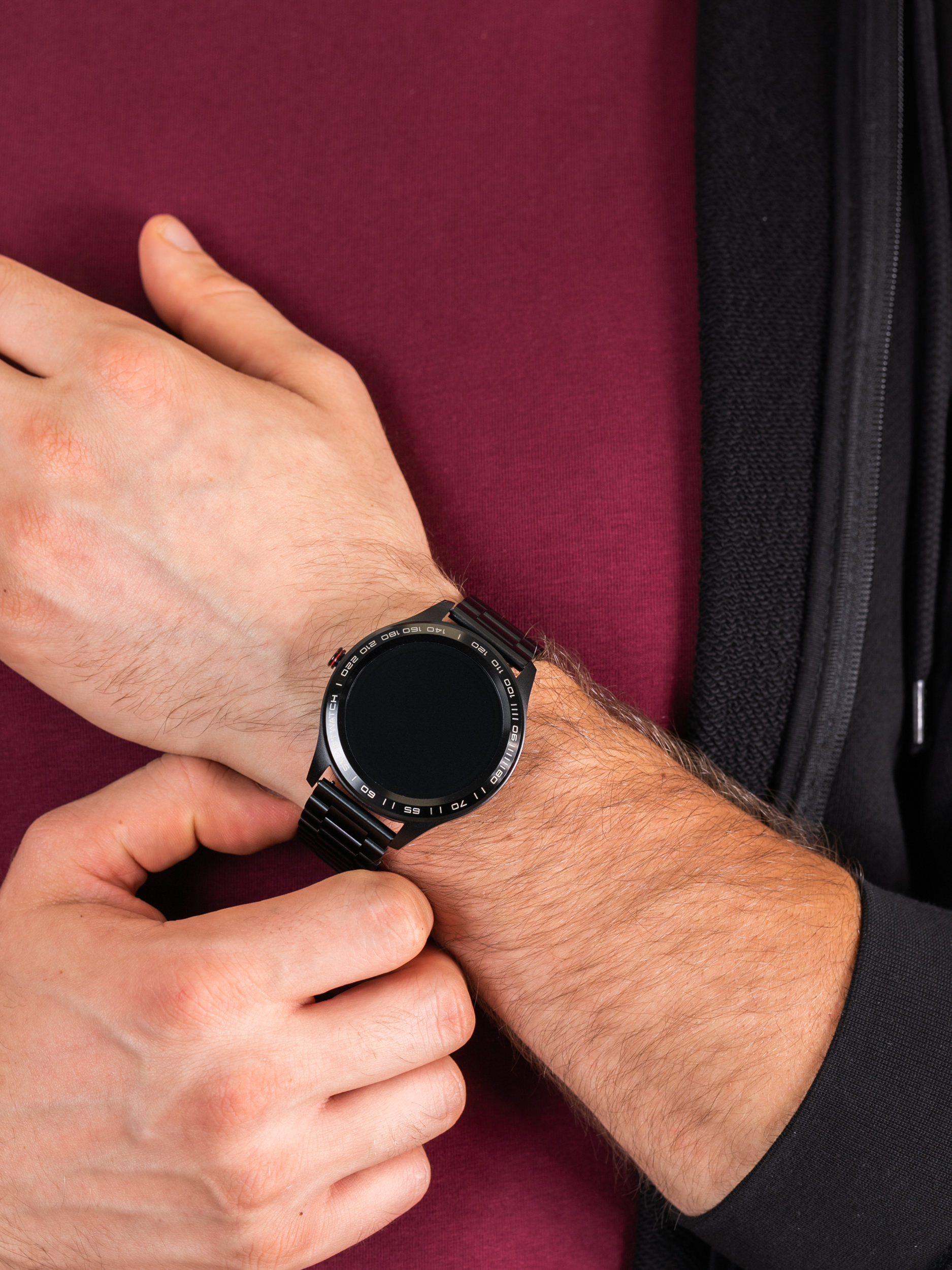 zegarek Garett 5903246286977 Smartwatch Garett Men 3S RT czarny stalowy męski z krokomierz Męskie - miniatura 3