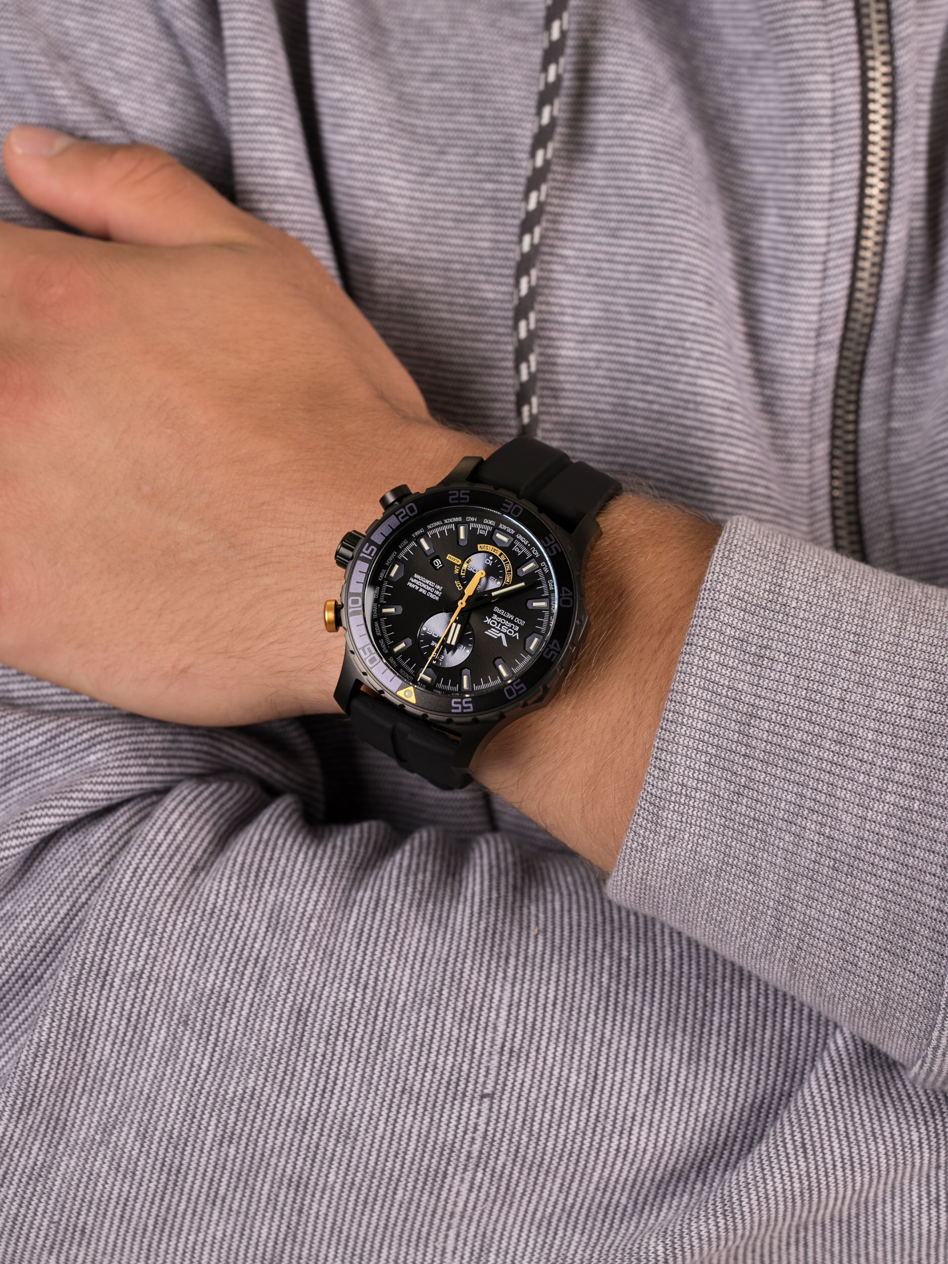 zegarek Vostok Europe YM8J-597C547 Expedition Everest Underground Multifunction męski z chronograf Expedition Everest Underground - miniatura 3