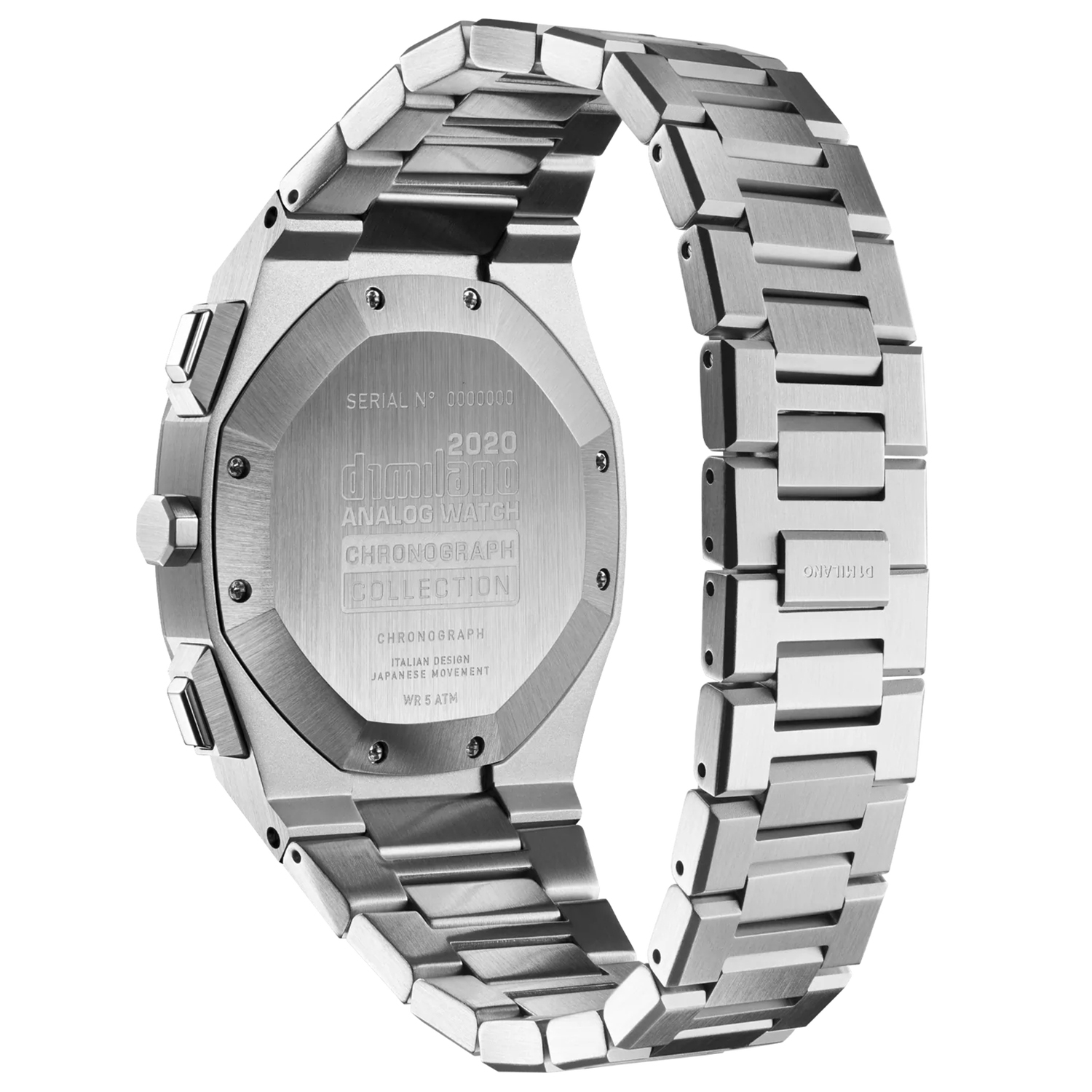 D1 Milano D1-CHBJ05 PANDA SILVER CHRONOGRAPH 41.5 MM zegarek sportowy Cronografo - miniatura 4