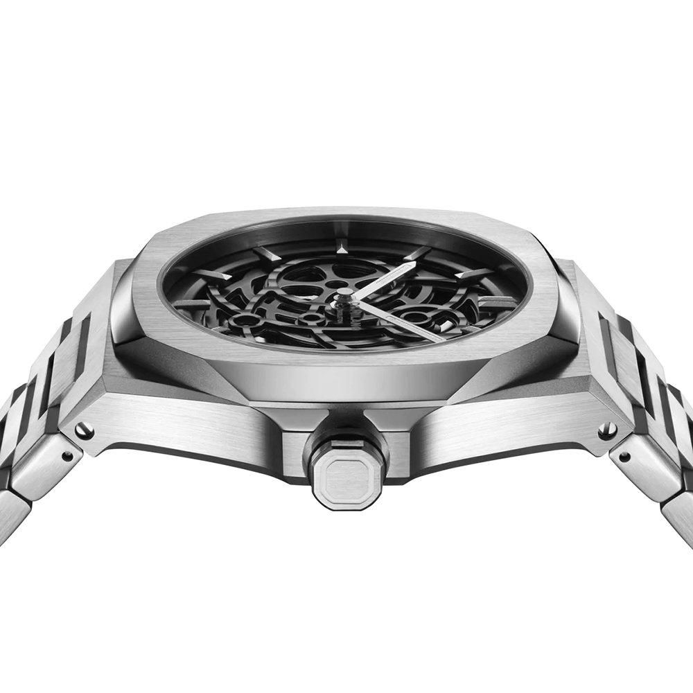 D1 Milano D1-SKBJ10 SILVER SKELETON BRACELET 41.5 MM zegarek Mechanical - miniatura 2