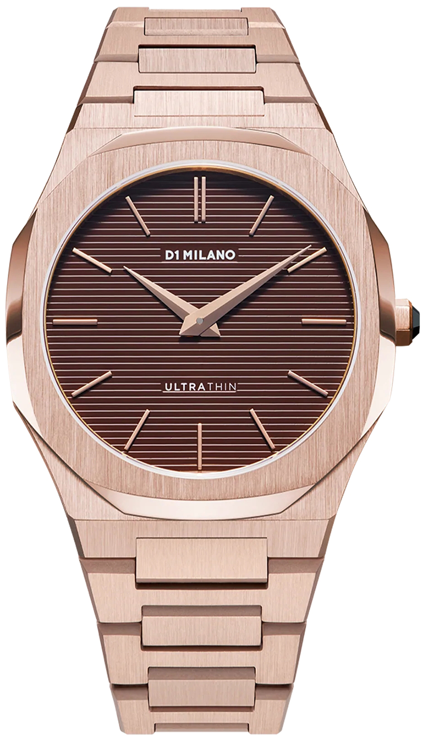D1 Milano CHAMPAGNE BROWN ULTRA THIN BRACELET 40 MM D1-UTBJ13
