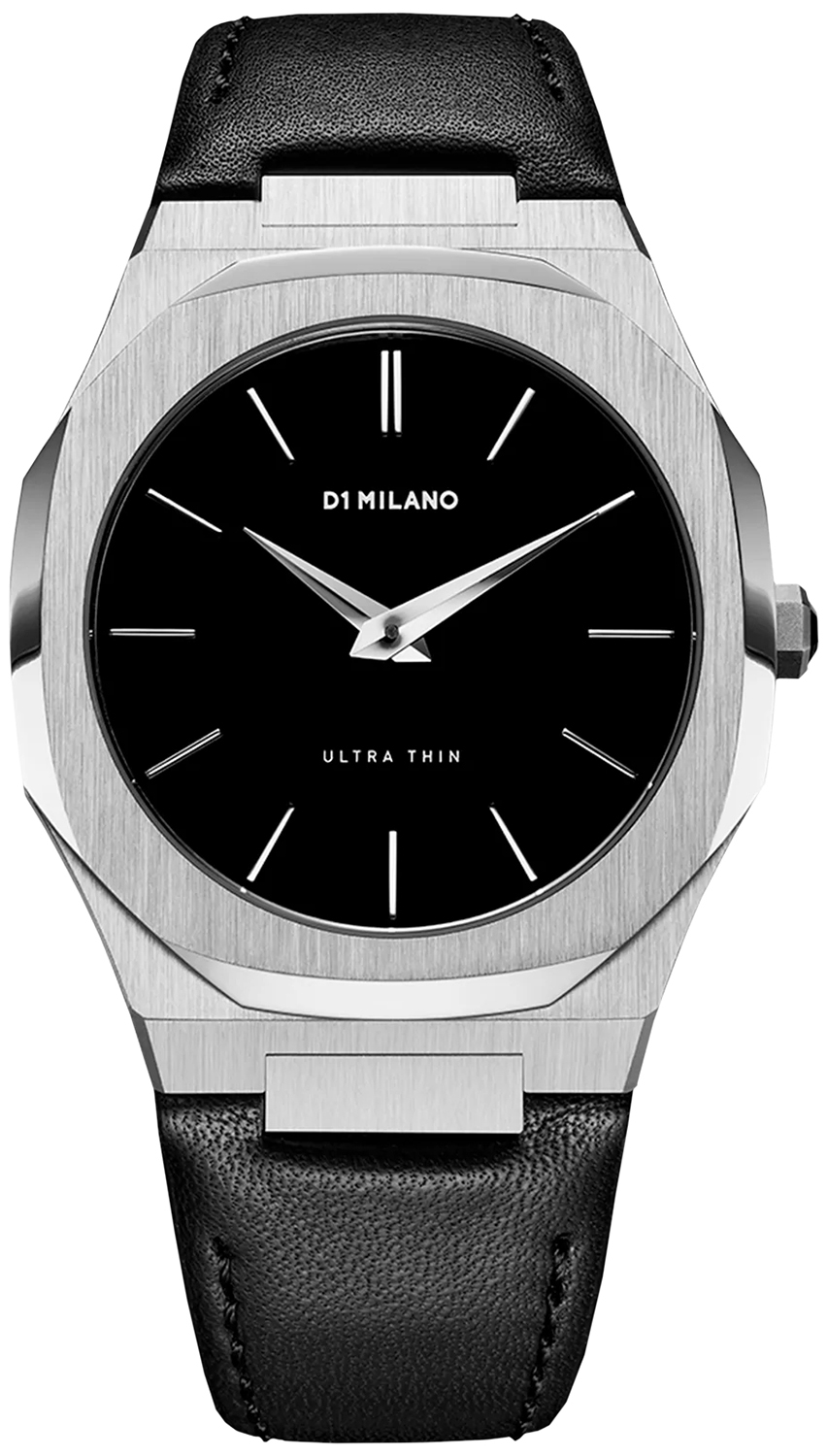 D1 Milano SILVER ULTRA THIN LEATHER 40 MM D1-UTLJ01