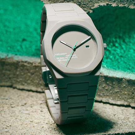 D1-PCBJ30 zegarek zielony klasyczny Polycarbon bransoleta - miniatura 5