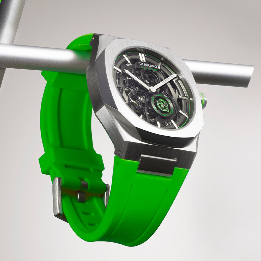 D1-SKRJ15 zegarek srebrny klasyczny Mechanical pasek - miniatura 5
