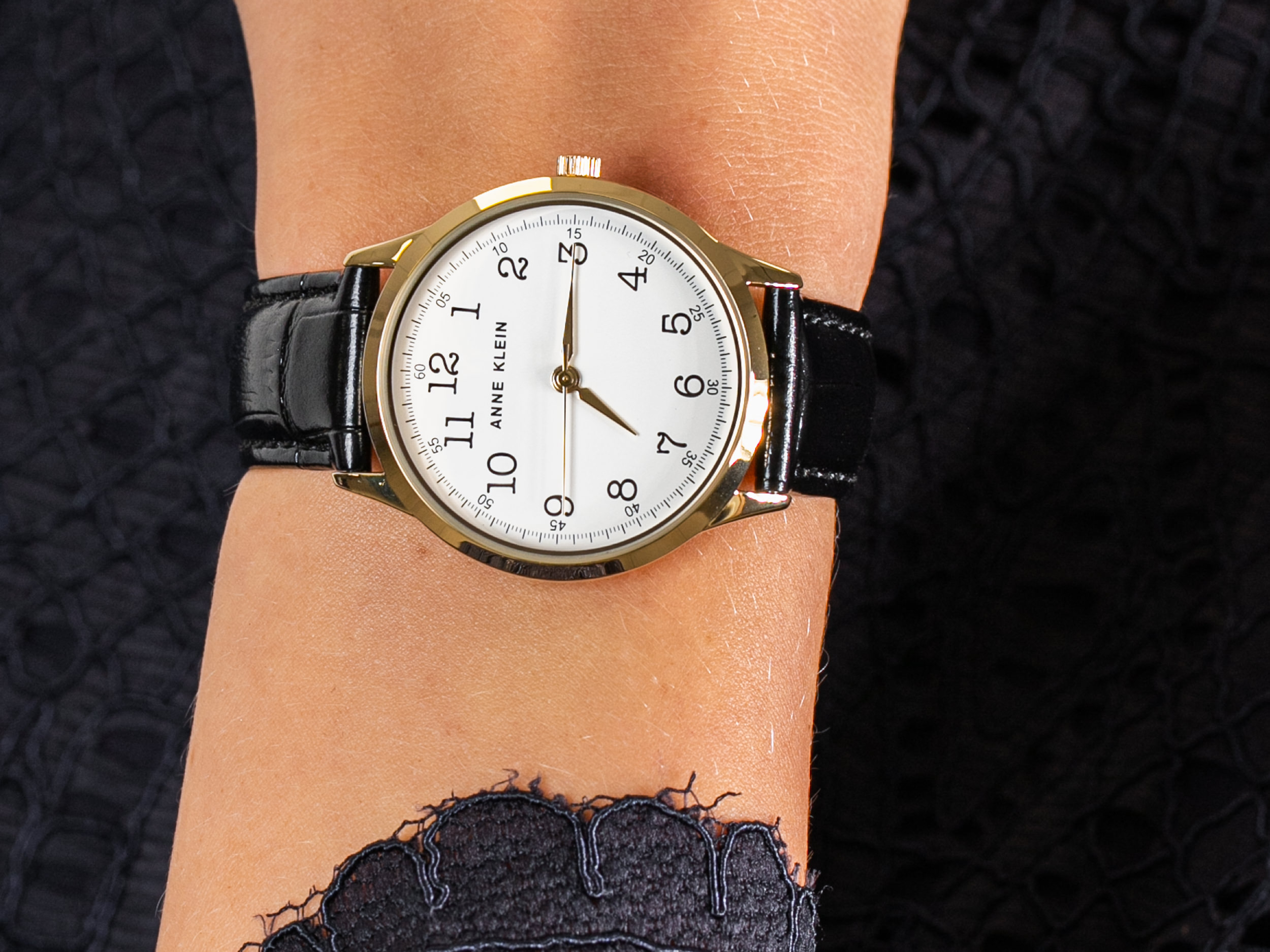 Anne Klein AK-3560WTBK zegarek klasyczny Pasek - miniatura 4