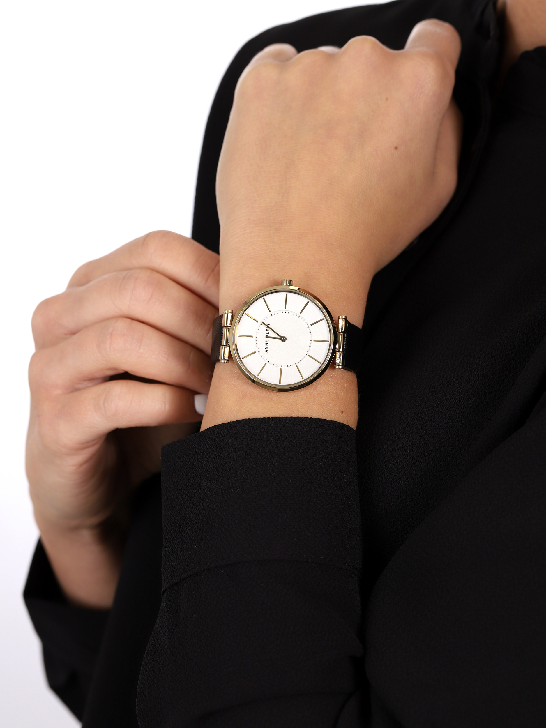 Anne Klein AK-3696SVBK damski zegarek Pasek pasek - miniatura 3