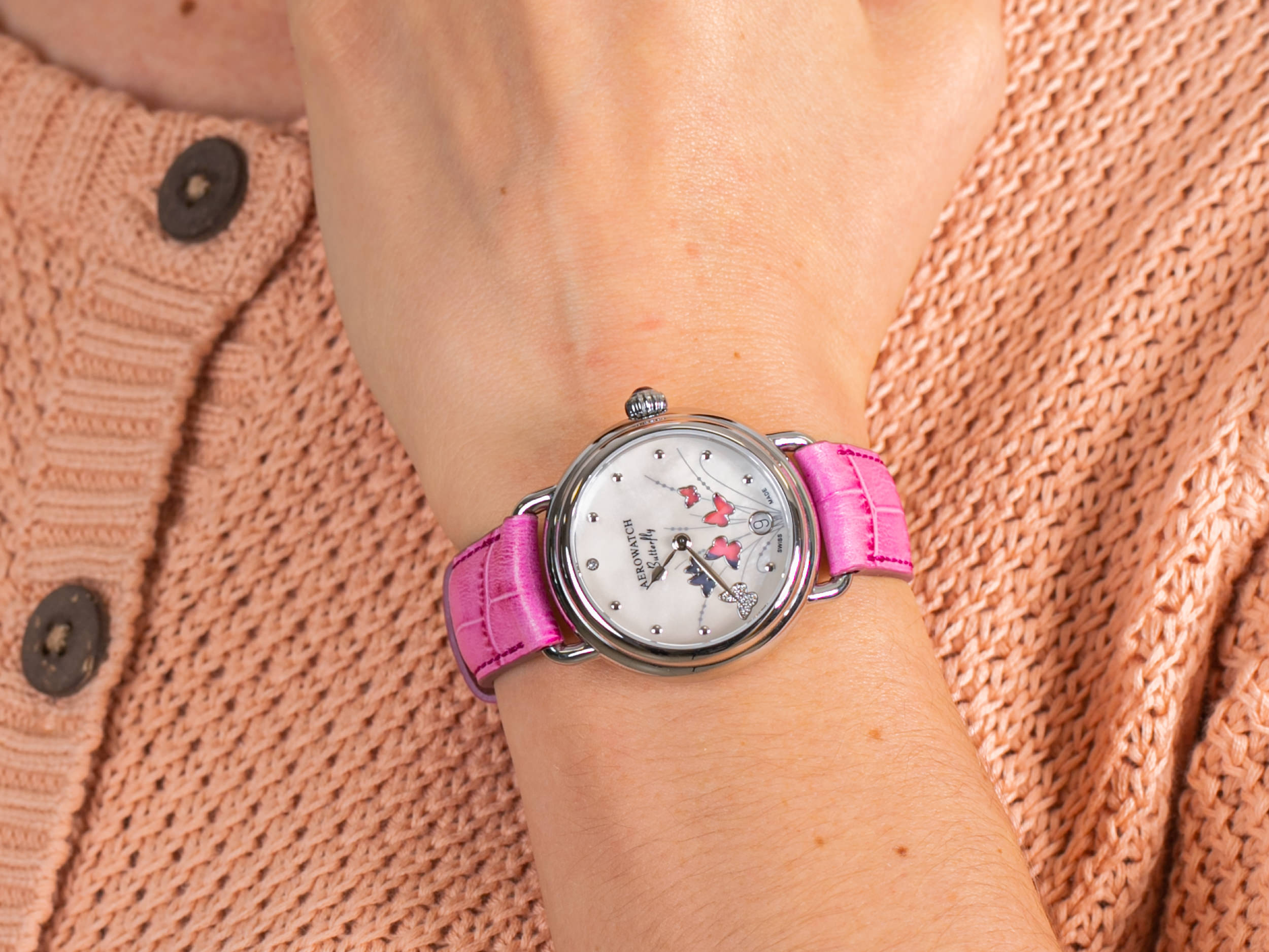 Aerowatch 44960-AA05 1942 BUTTERFLY zegarek klasyczny Les Grandes Classiques - miniatura 4