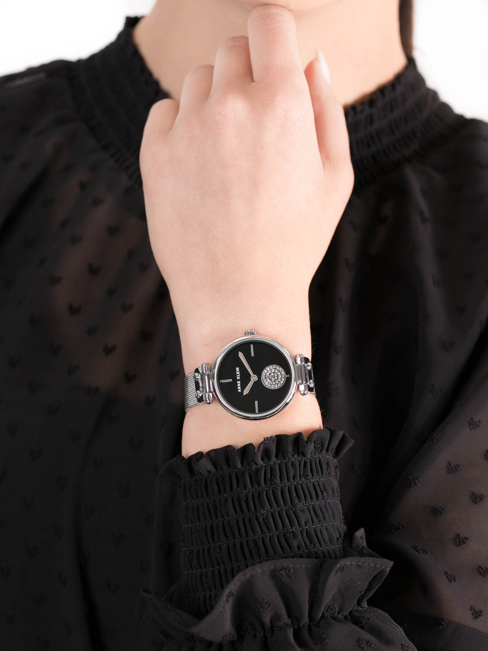 Anne Klein AK-3001BKSV damski zegarek Bransoleta bransoleta - miniatura 3