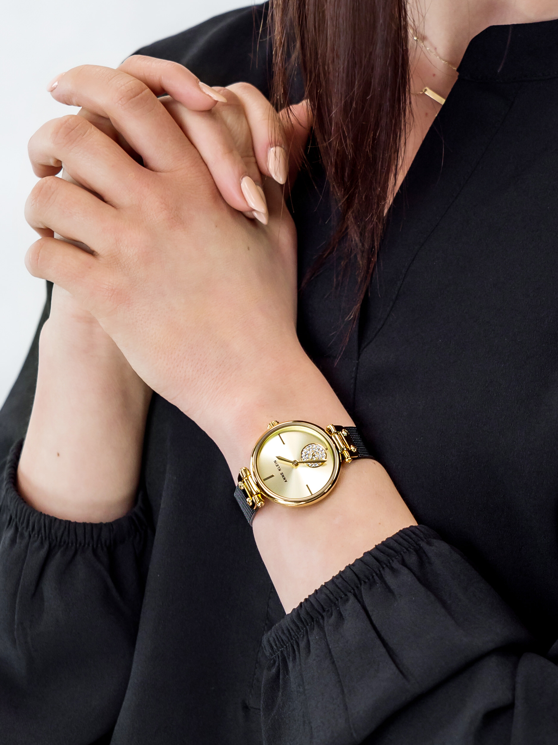 Anne Klein AK-3001CHBK damski zegarek Bransoleta bransoleta - miniatura 3