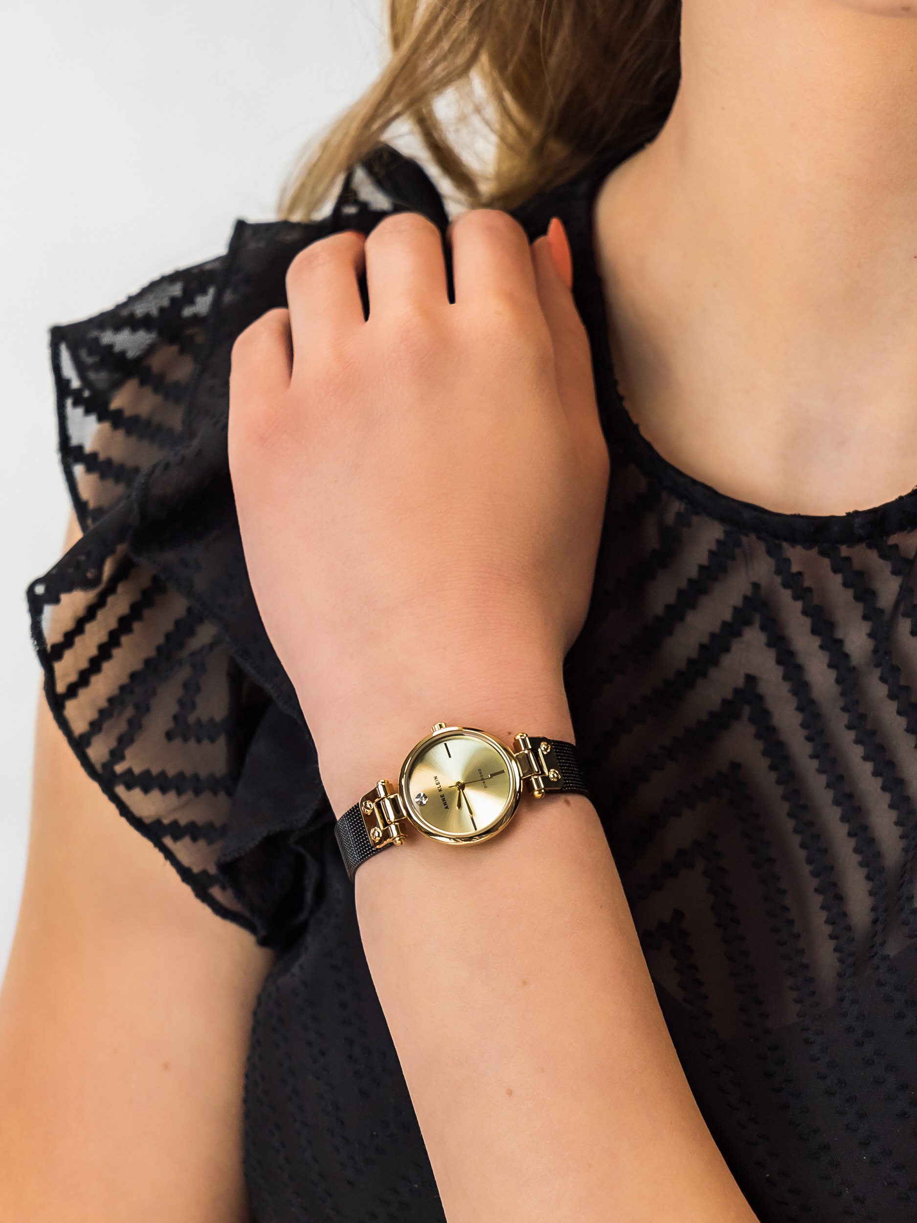 Anne Klein AK-3003CHBK damski zegarek Bransoleta bransoleta - miniatura 3