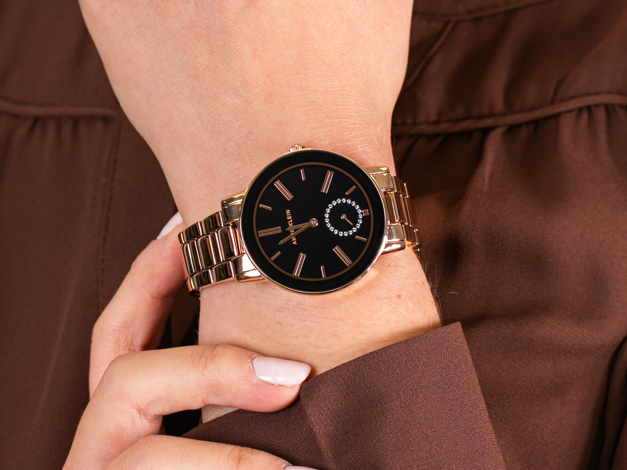 Anne Klein AK-3484BKRG zegarek klasyczny Bransoleta - miniatura 4