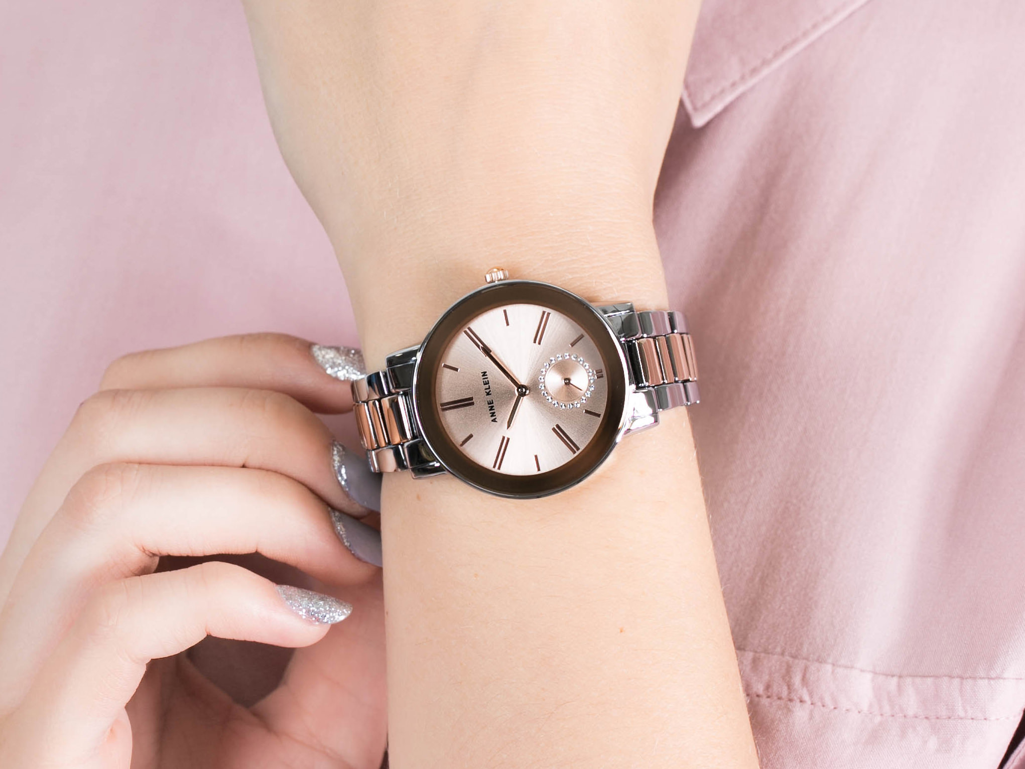 Anne Klein AK-3485RGRT zegarek klasyczny Bransoleta - miniatura 4
