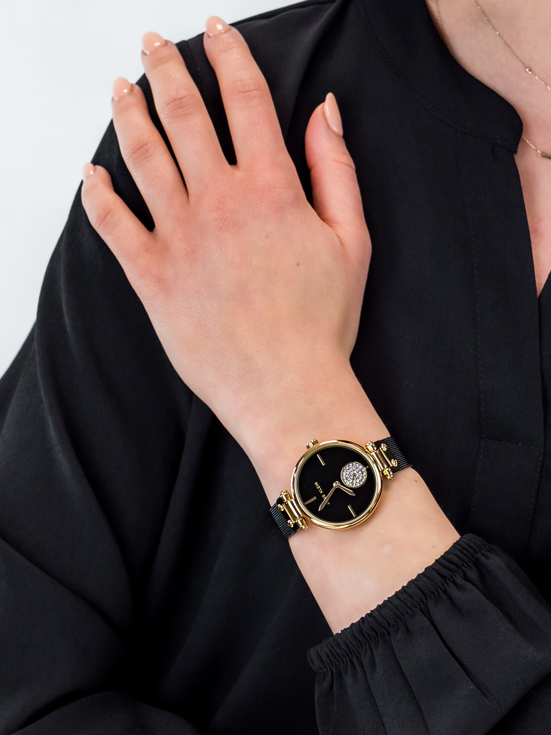 Anne Klein AK-3380BKBK damski zegarek Pasek pasek - miniatura 3
