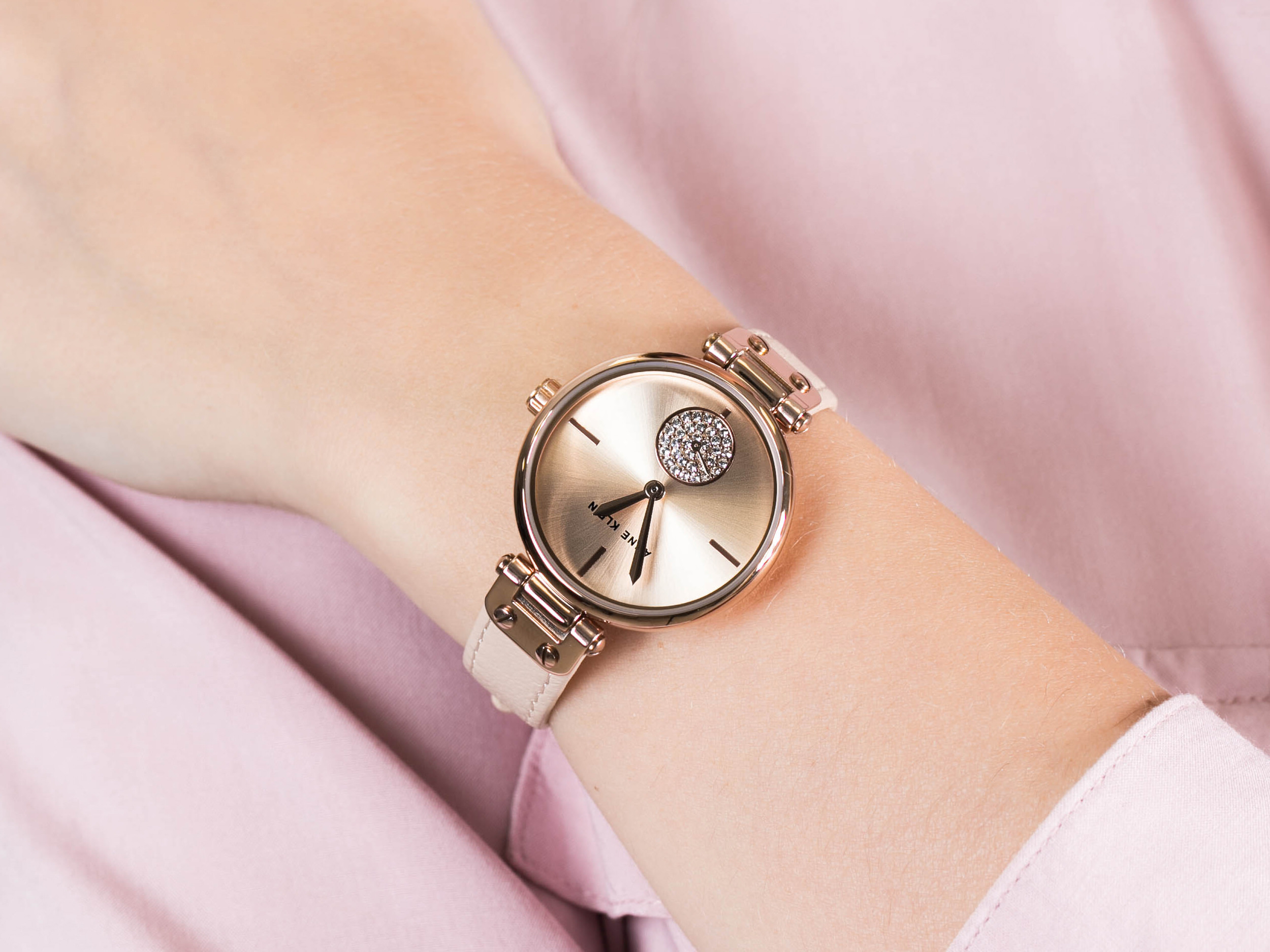 Anne Klein AK-3380RGLP zegarek klasyczny Pasek - miniatura 4