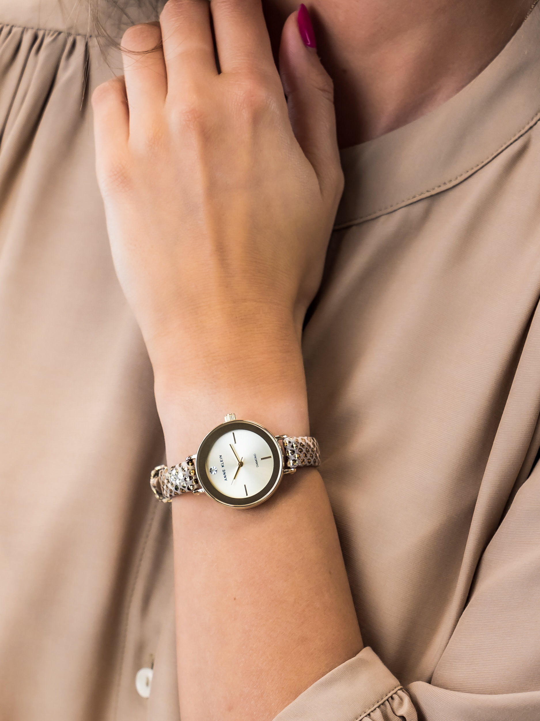 Anne Klein AK-3508CHGD damski zegarek Pasek pasek - miniatura 3