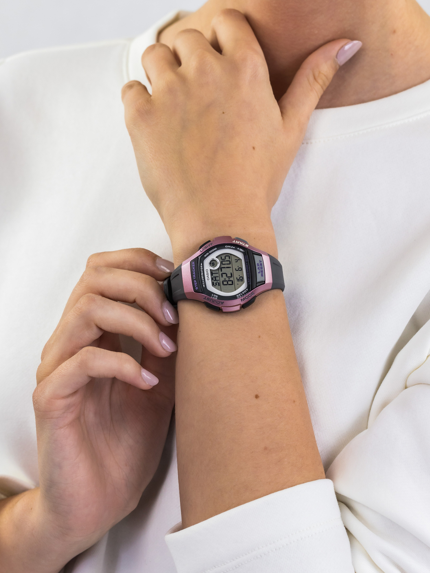 Casio LWS-2000H-4AVEF damski zegarek Sportowe pasek
