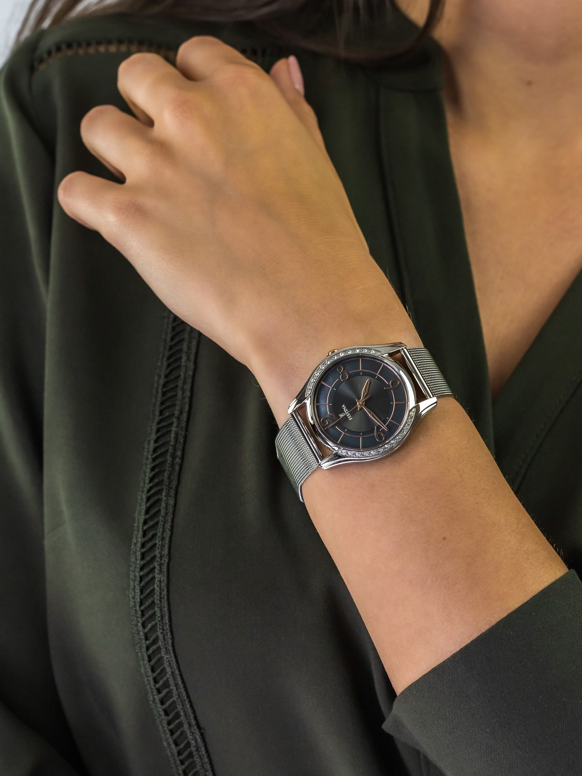 Festina F20420-2 damski zegarek Mademoiselle bransoleta