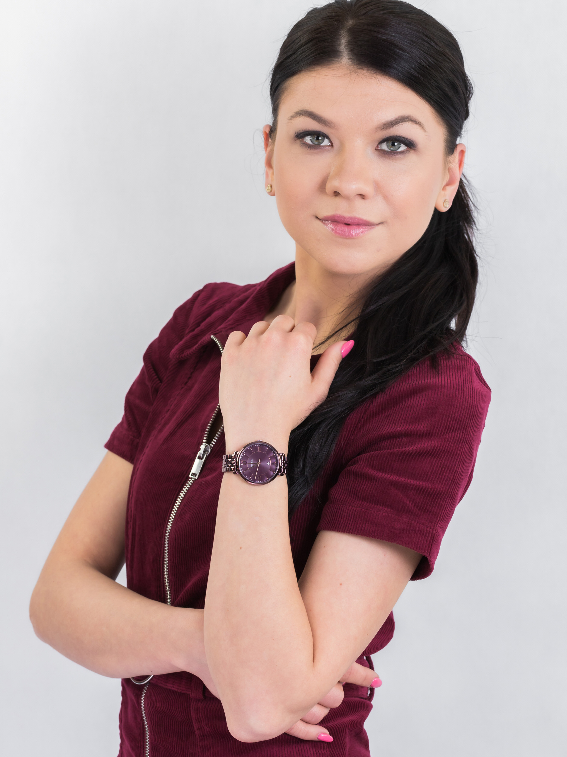 Fossil ES4100 zegarek czerwony fashion/modowy Jacqueline bransoleta - miniatura 2