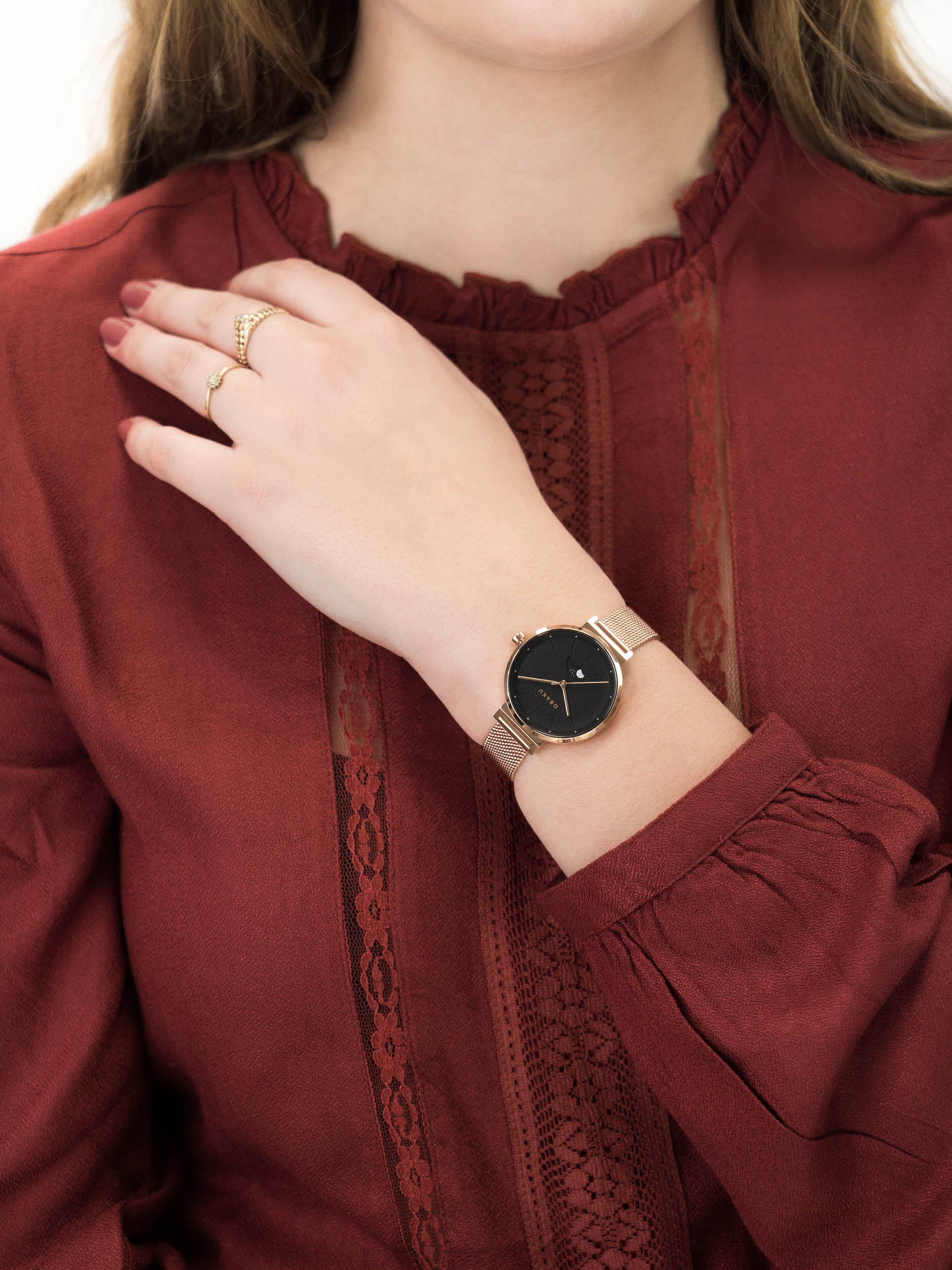 Obaku Denmark V243LMVBMV damski zegarek Slim bransoleta - miniatura 3