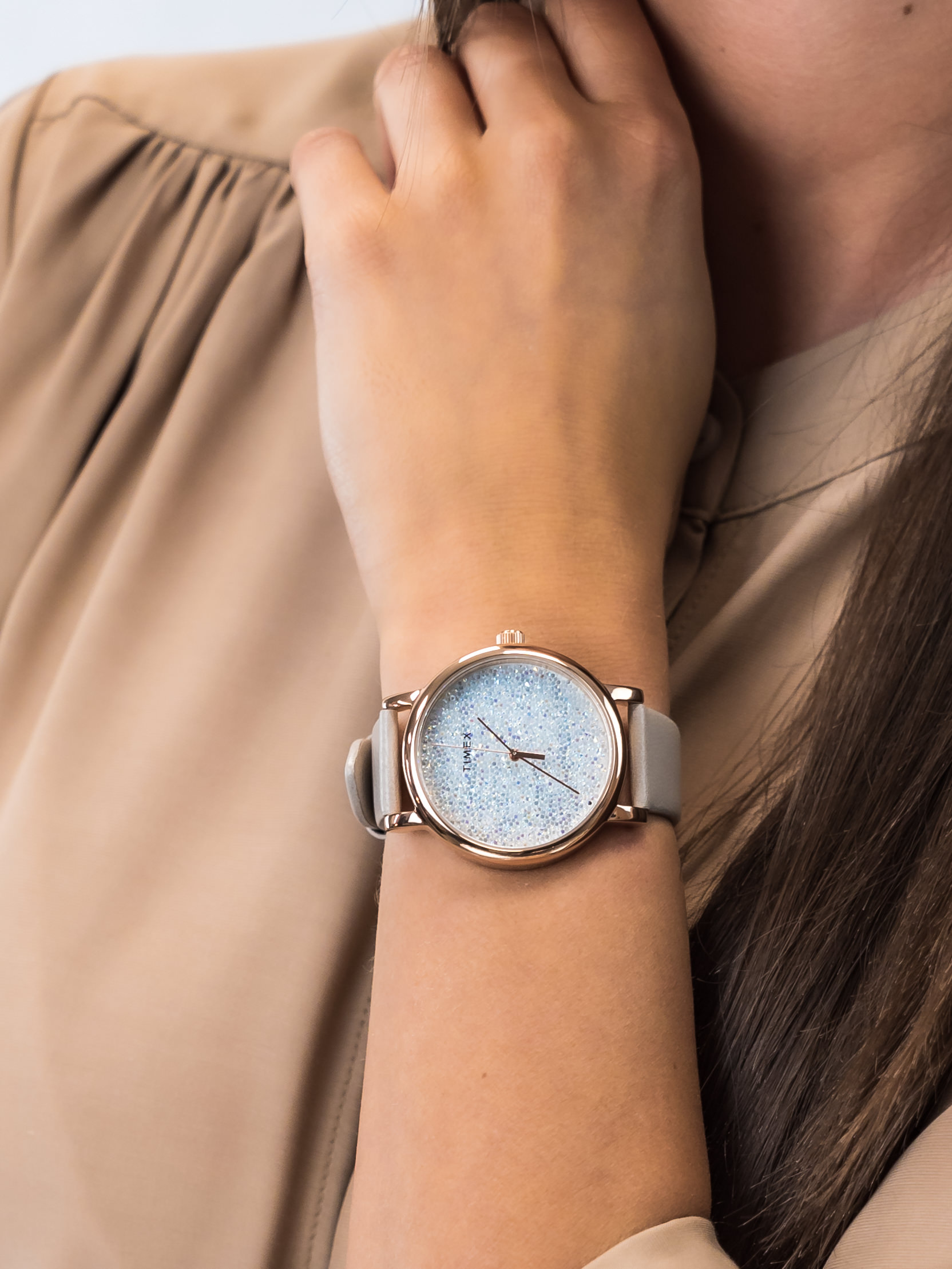 Timex TW2T78100 damski zegarek Crystal Opulence pasek - miniatura 3